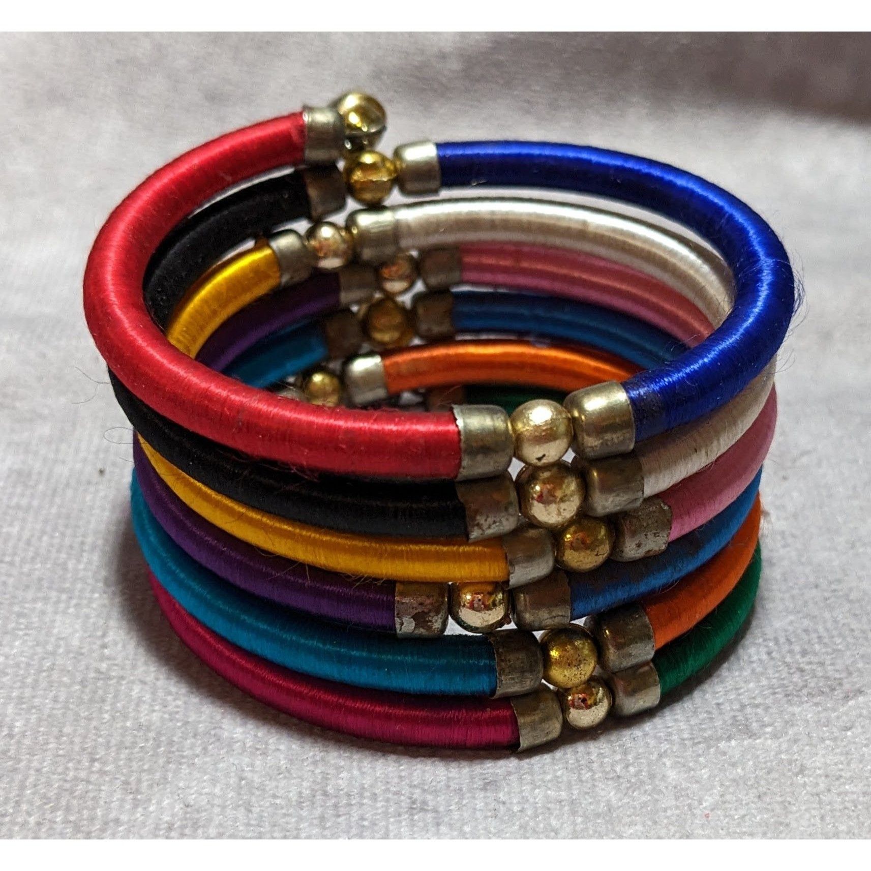 Other Rainbow Silk Thread Coil Bracelet Size ONE SIZE - 5 Thumbnail