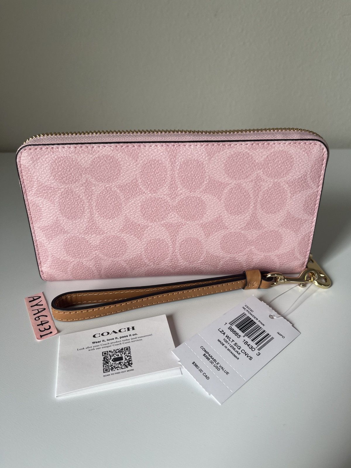 Coach Coach Long Zip Around Wallet In Signature Canvas Size ONE SIZE - 2 Thumbnail