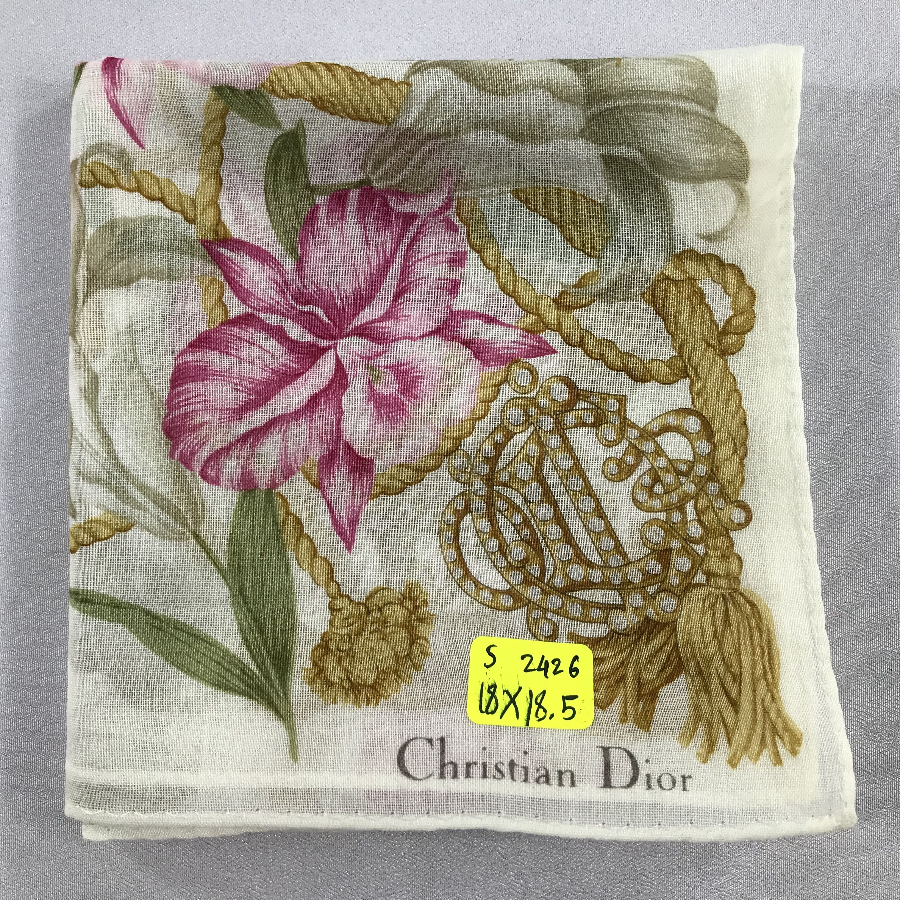 Vintage Christian Dior Bandana / Handkerchief / Neckerchief - S2426 Size ONE SIZE - 5 Thumbnail
