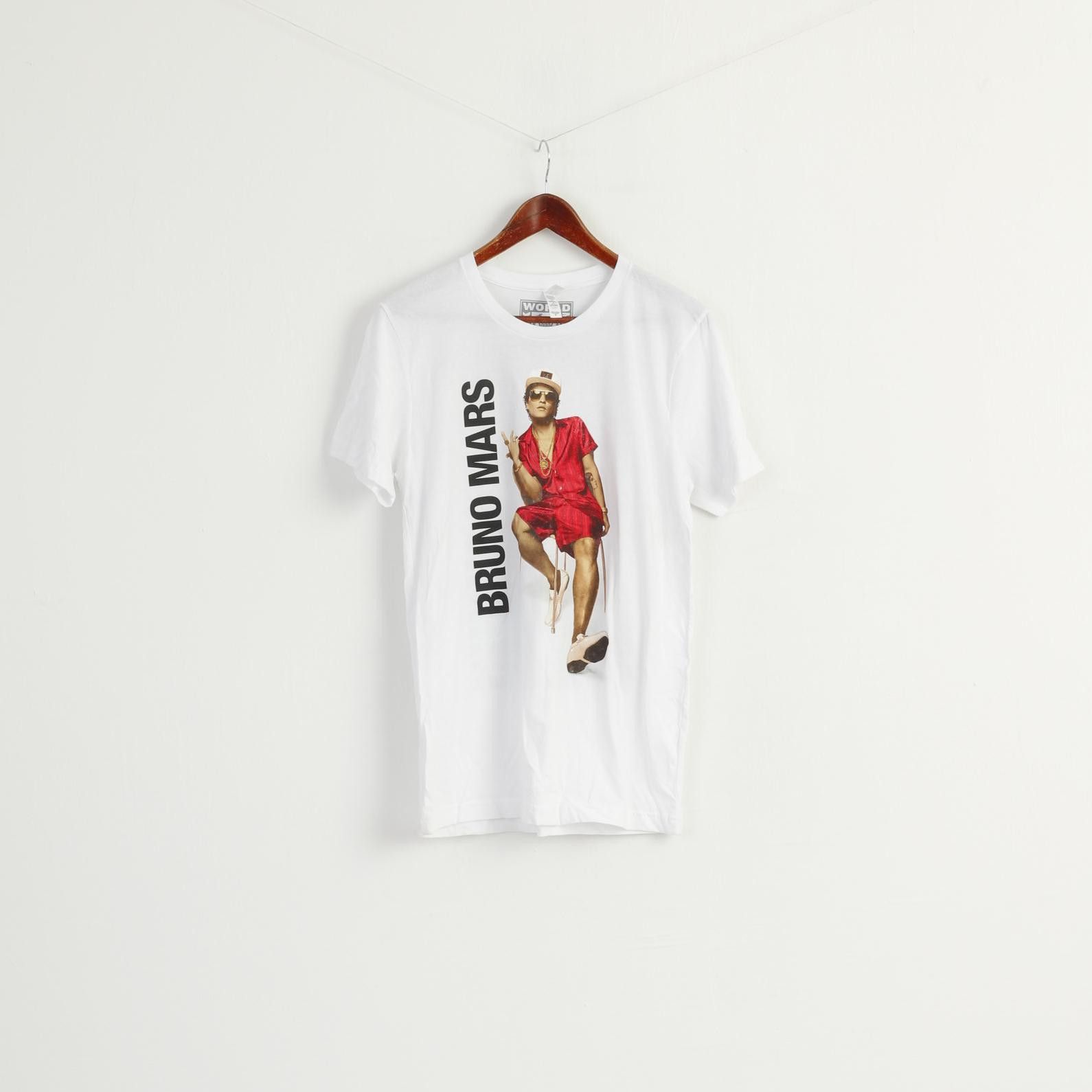 Band Tees Canvas Men M Shirt White Cotton Bruno Mars World 8854 Size US M / EU 48-50 / 2 - 1 Thumbnail