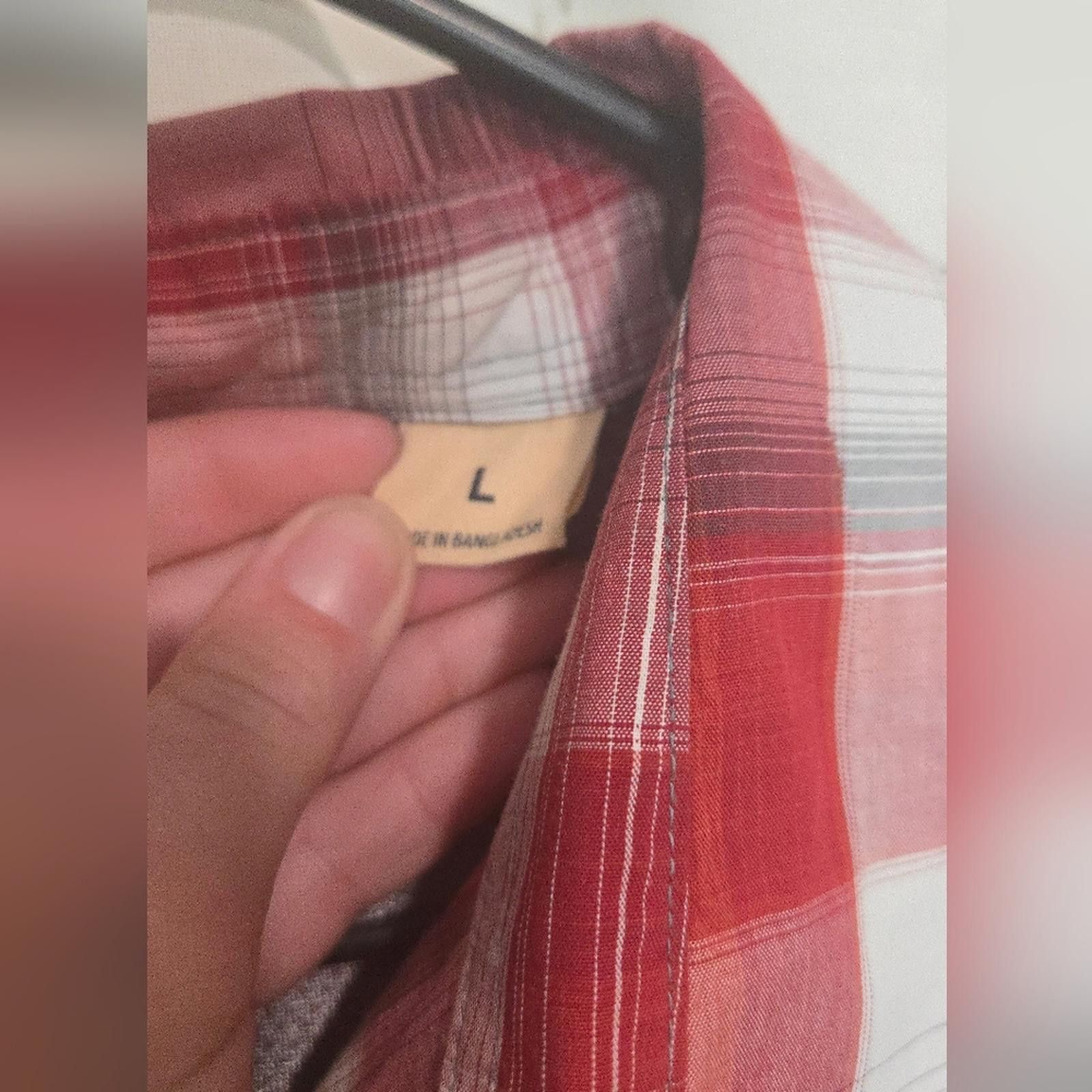 Redhead RedHead Wrinkle-Free Plaid Short-Sleeve Button-Down Shirt Size US L / EU 52-54 / 3 - 5 Thumbnail