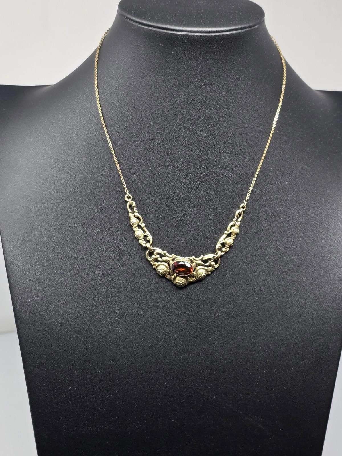 Other Antique Oresto Gold-Plated Necklace – Rose & Leaf Motif Size ONE SIZE - 1 Thumbnail