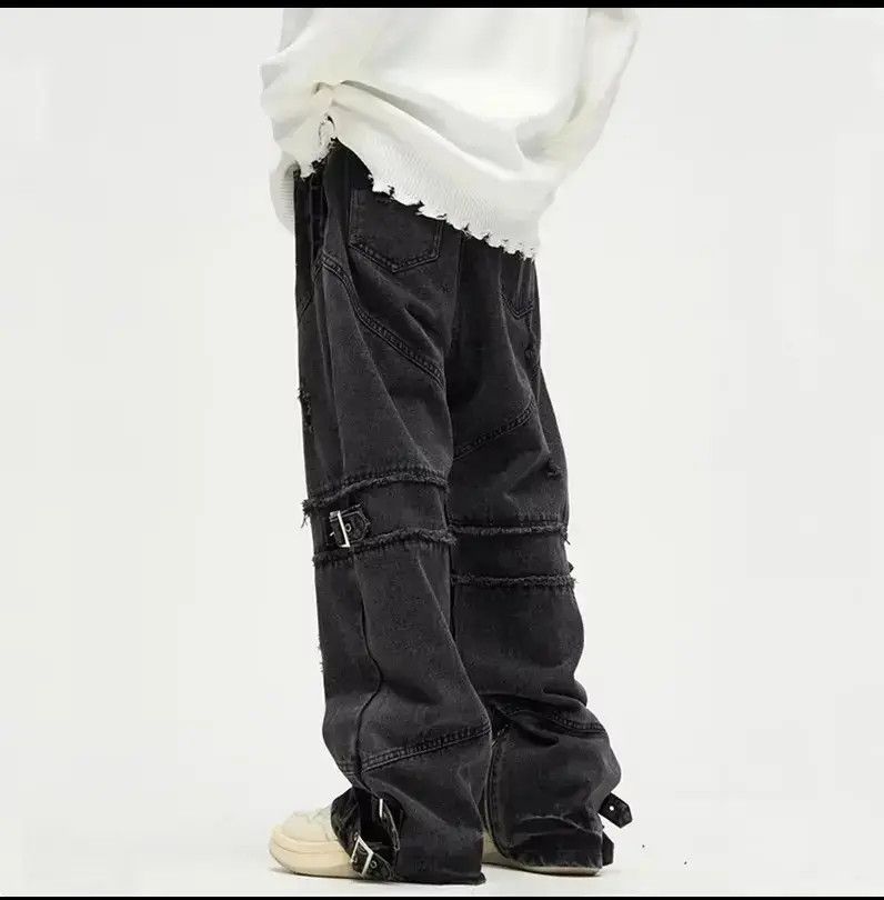 Japanese Brand Kanye Y2K black cargo pants Size US 32 / EU 48 - 2 Thumbnail