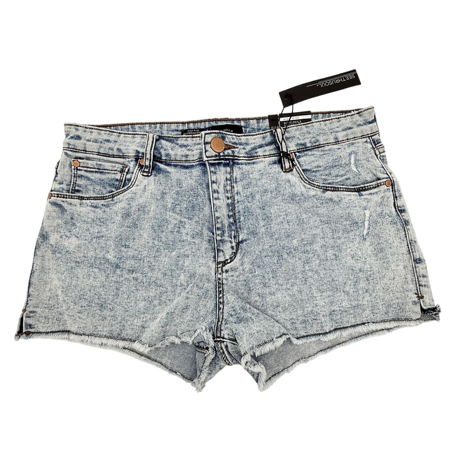 Other SeeThruSoul High Rise Boyfriend Shorts - Acid Wash Size 31" - 1 Thumbnail