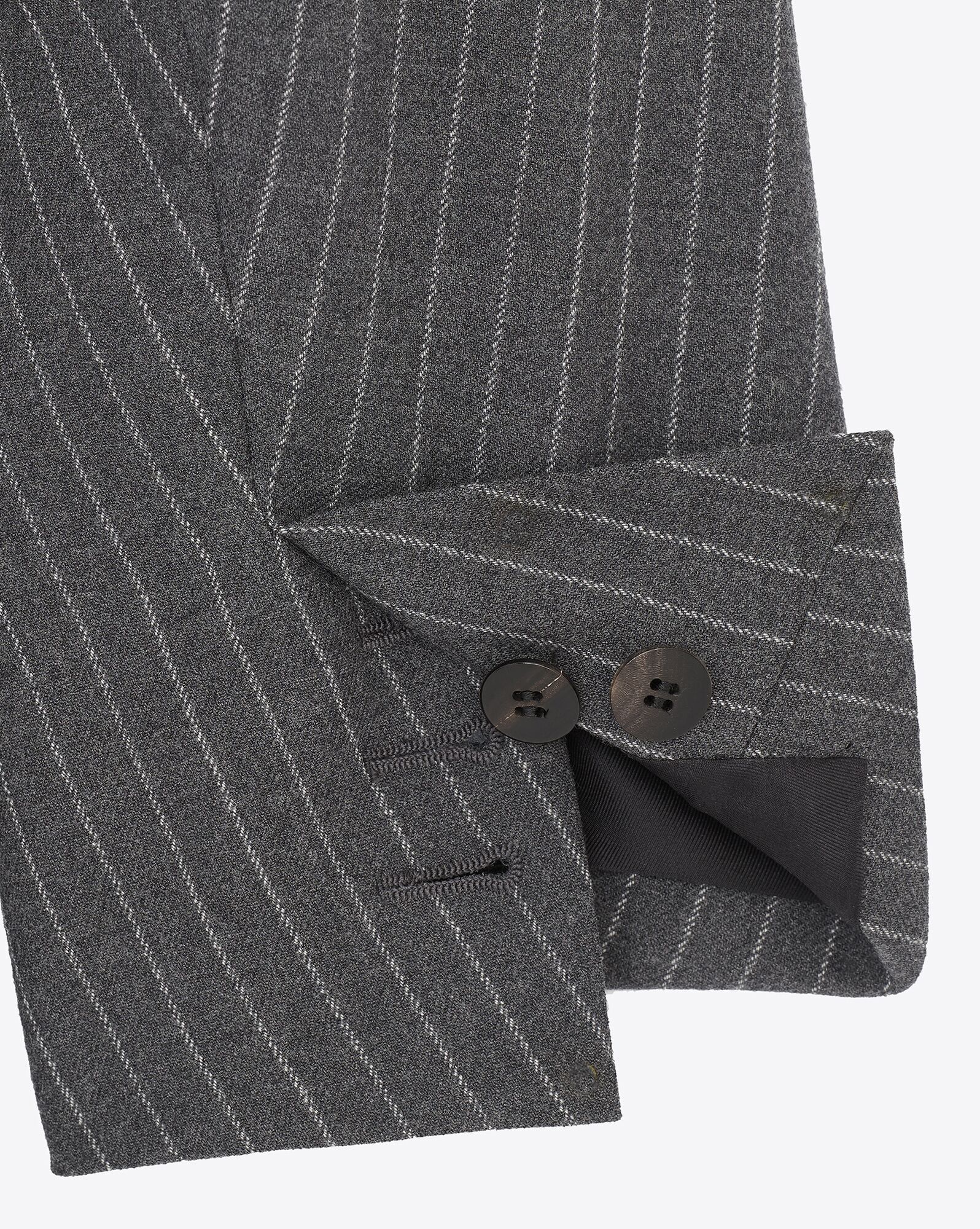 Saint Laurent Paris o1s1wg110125 762930 Oversized Jacket Striped Wool Flannel Size M / US 6-8 / IT 42-44 - 5 Thumbnail