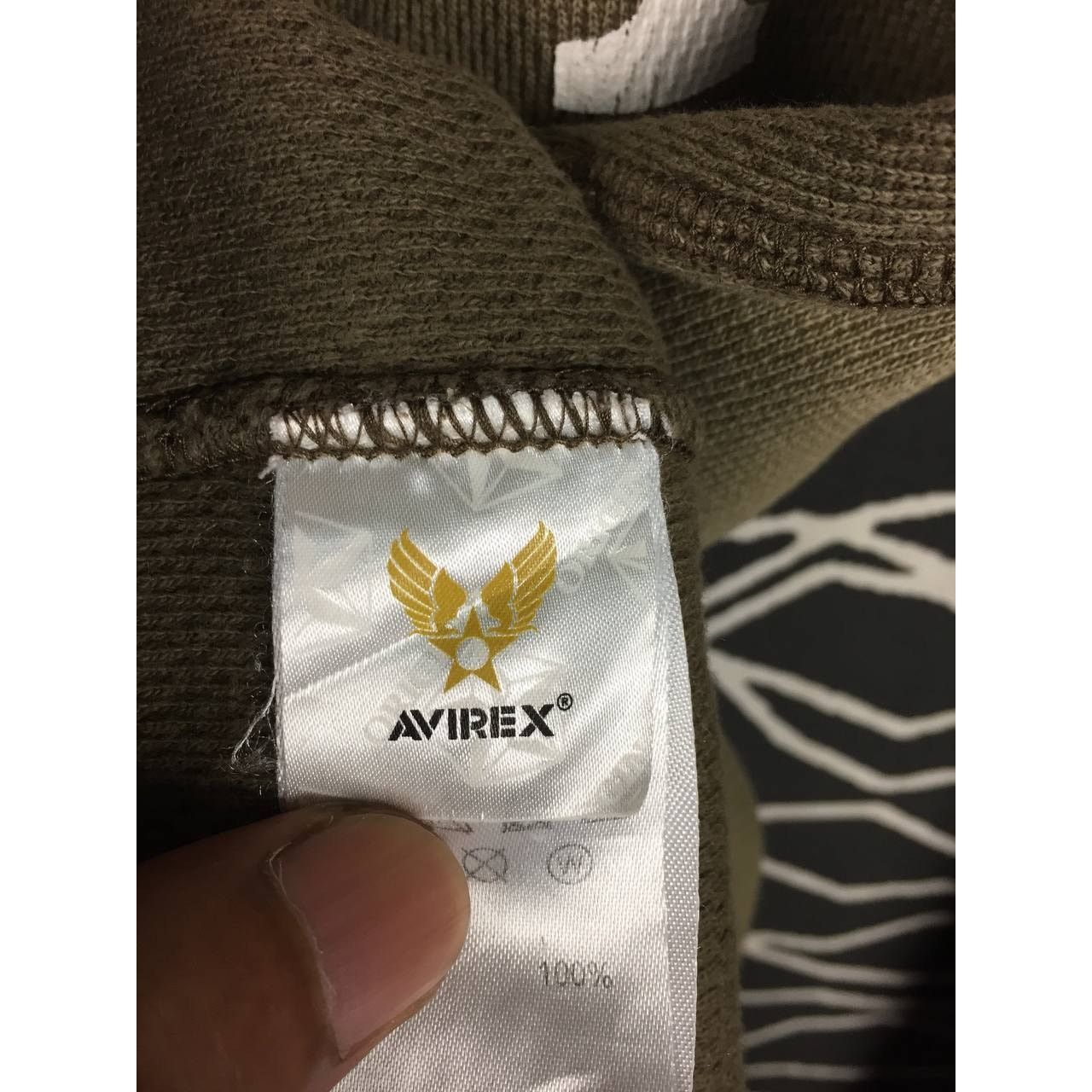Avirex × Vintage Vtg Avirex U.S Army Fort Riley Waffle Knit Longsleeve Tee Size US M / EU 48-50 / 2 - 16 Thumbnail