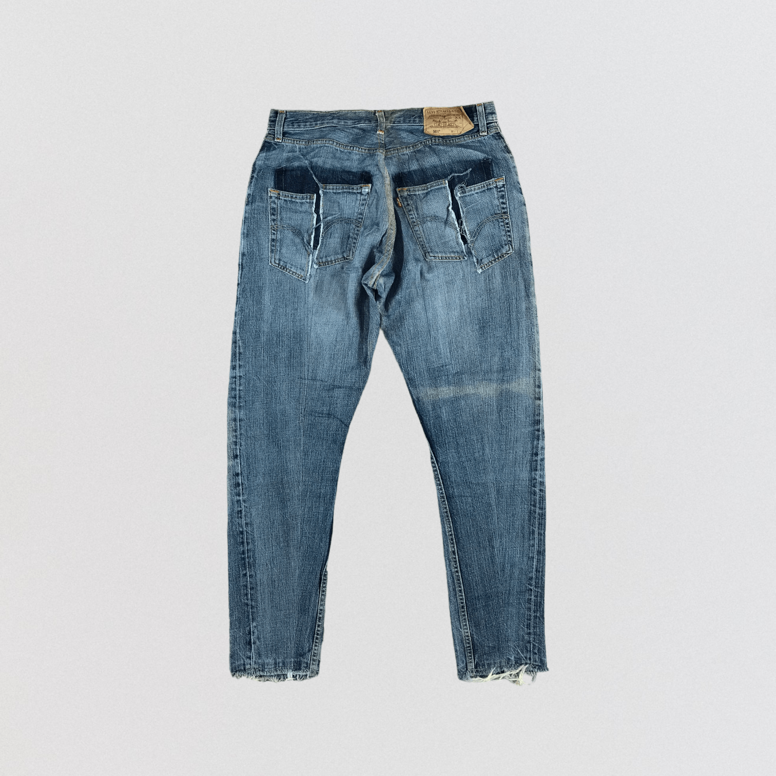 Levi's × Vintage Vintage Distress Levis 501 Jeans-JM2094 Size US 35 - 2 Thumbnail