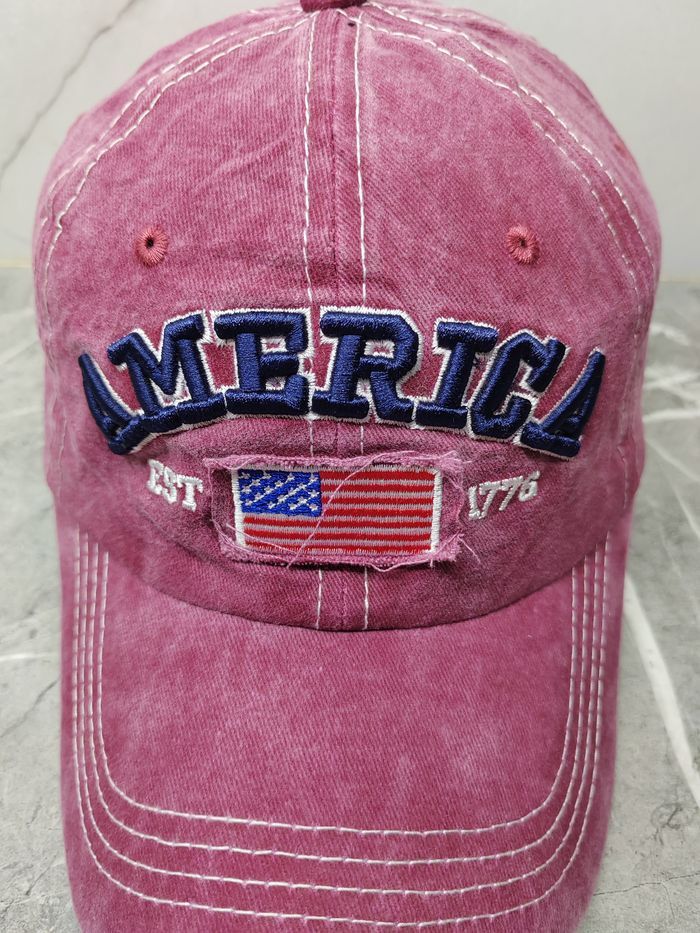 Vintage Vintage America Distressed Style Cap Hat Size ONE SIZE - 3 Thumbnail