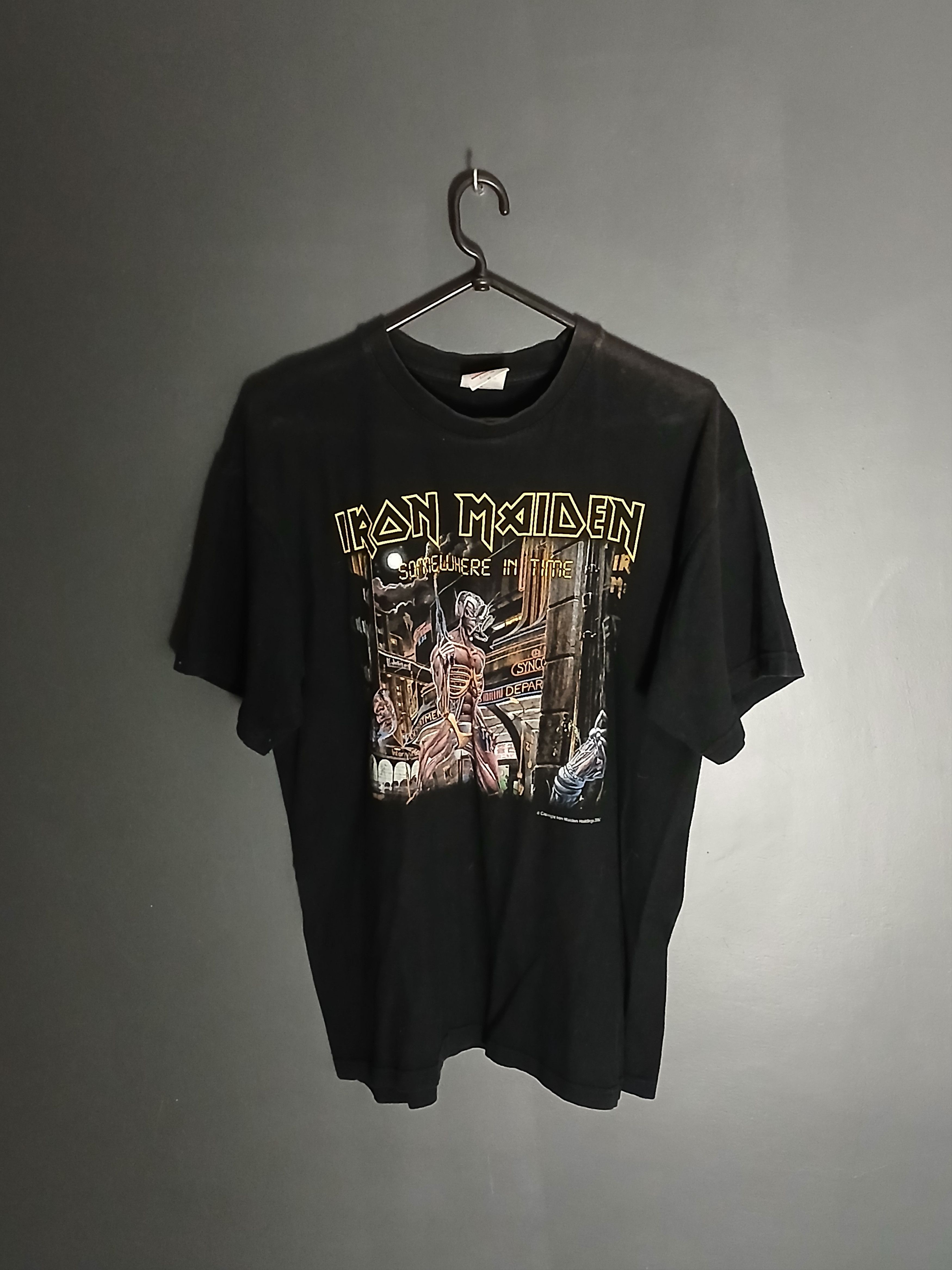 Band Tees × Iron Maiden × Vintage Vintage 2002 Iron Maiden Somewhere In TimeT-Shirt Size US S / EU 44-46 / 1 - 1 Thumbnail