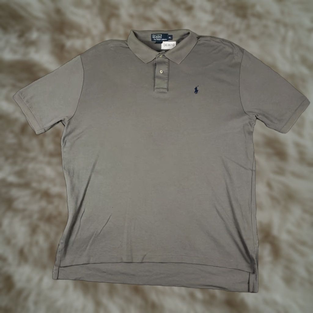 Ralph Lauren Ralph Lauren Polo Shirt Mens XL Gray Casual Short Sleeve Solid Logo Size US XL / EU 56 / 4 - 1 Thumbnail