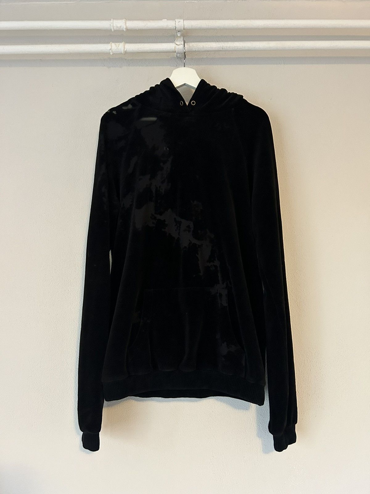Saint Laurent Paris Distressed Velvet Hoodie Size US L / EU 52-54 / 3 - 2 Thumbnail