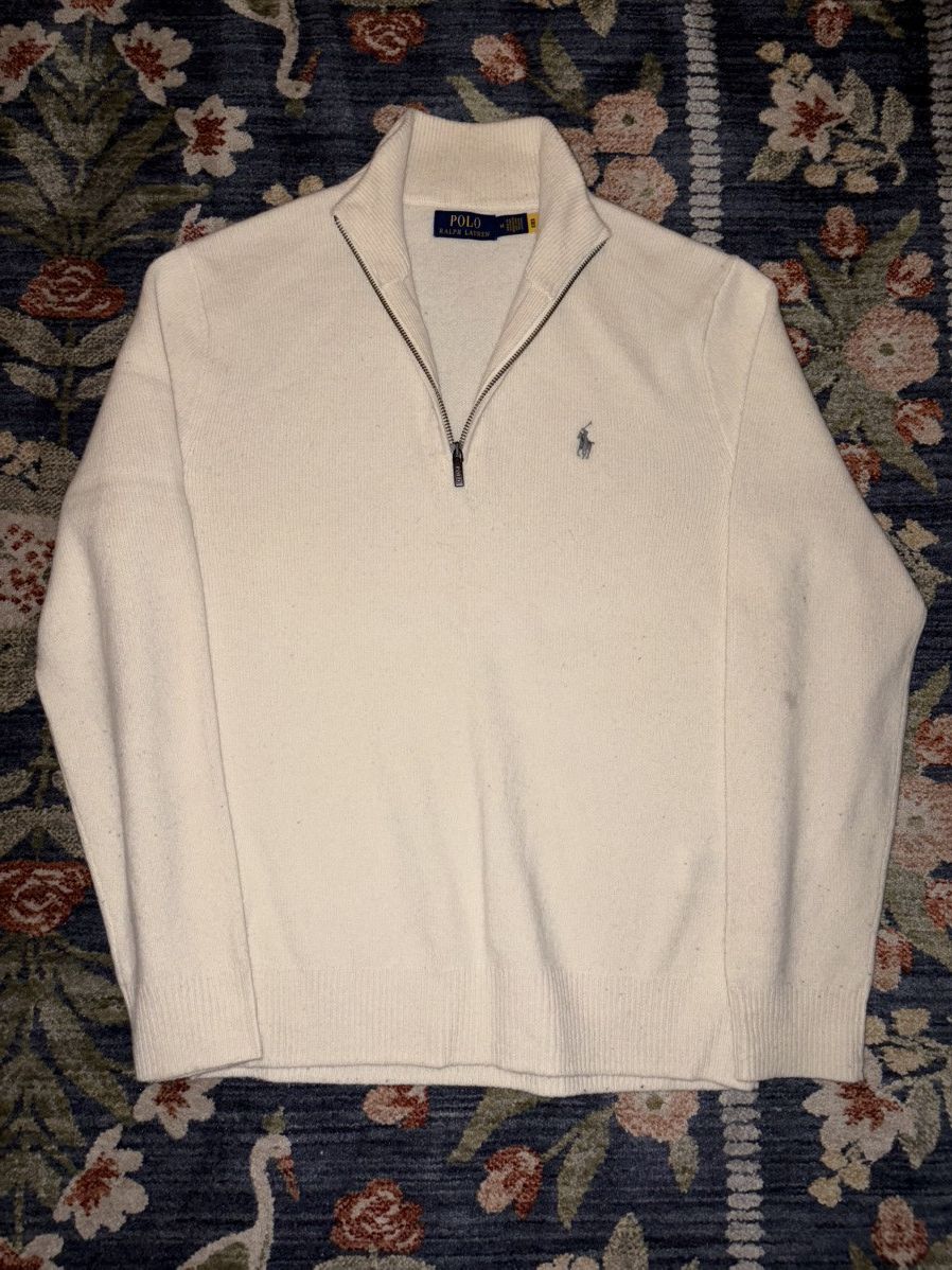 Ralph Lauren Ralph Lauren Men’s 100% Wool Beige Quarter Zip Size M Size US M / EU 48-50 / 2 - 1 Thumbnail