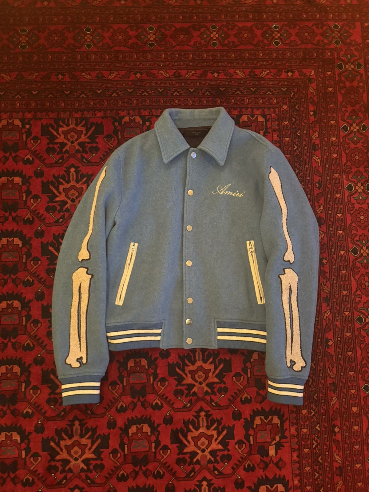 Amiri Amiri bone Varsity jacket (48) Size US S / EU 44-46 / 1 - 1 Thumbnail