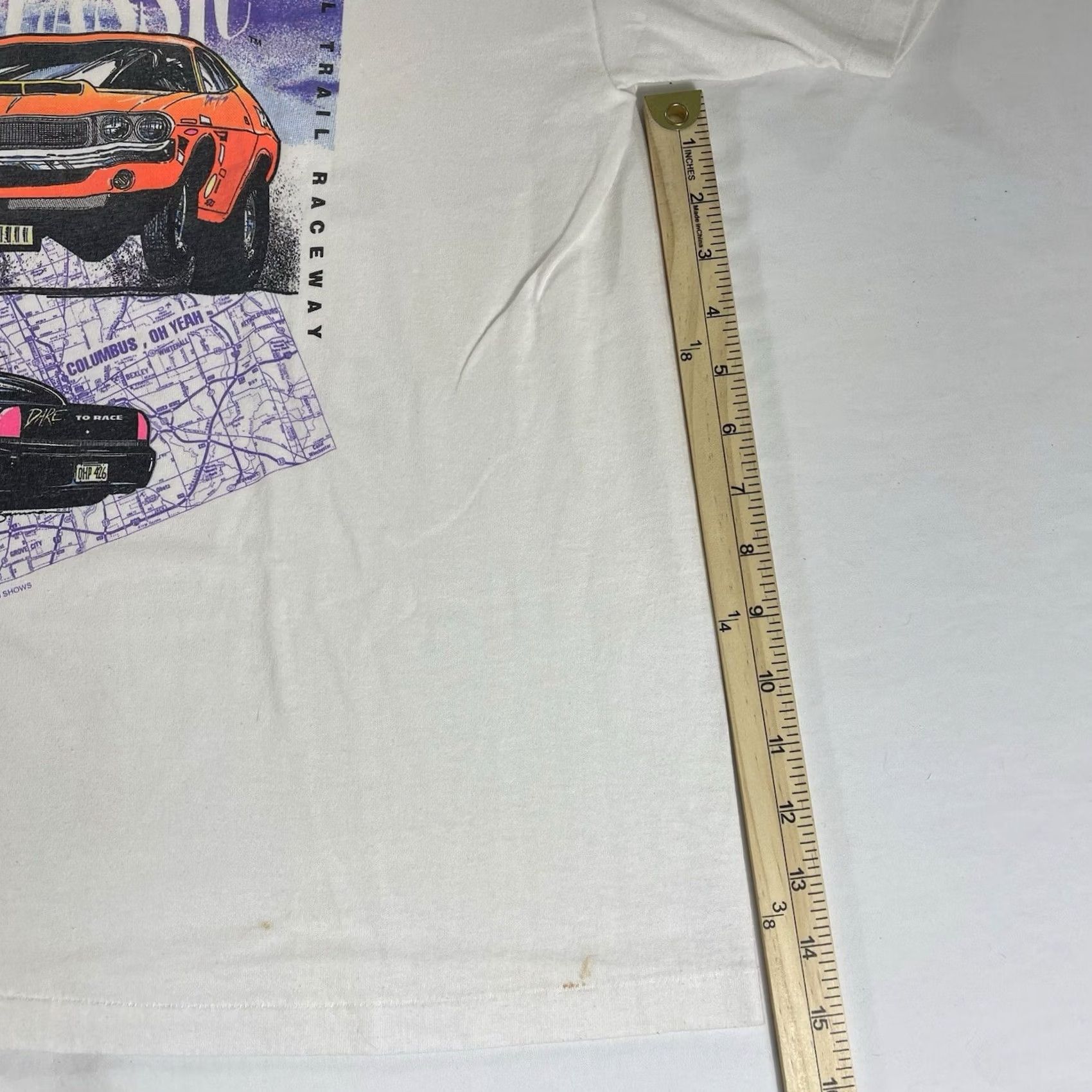 Hanes VINTAGE Hanes T-Shirt Men L White 1990s Classic Graphic 90s Chrysler MOPAR Dodge Single Stitch Cotton Blend Polyester Blend Graphic Print Shirt Mens Size US L / EU 52-54 / 3 - 5 Thumbnail