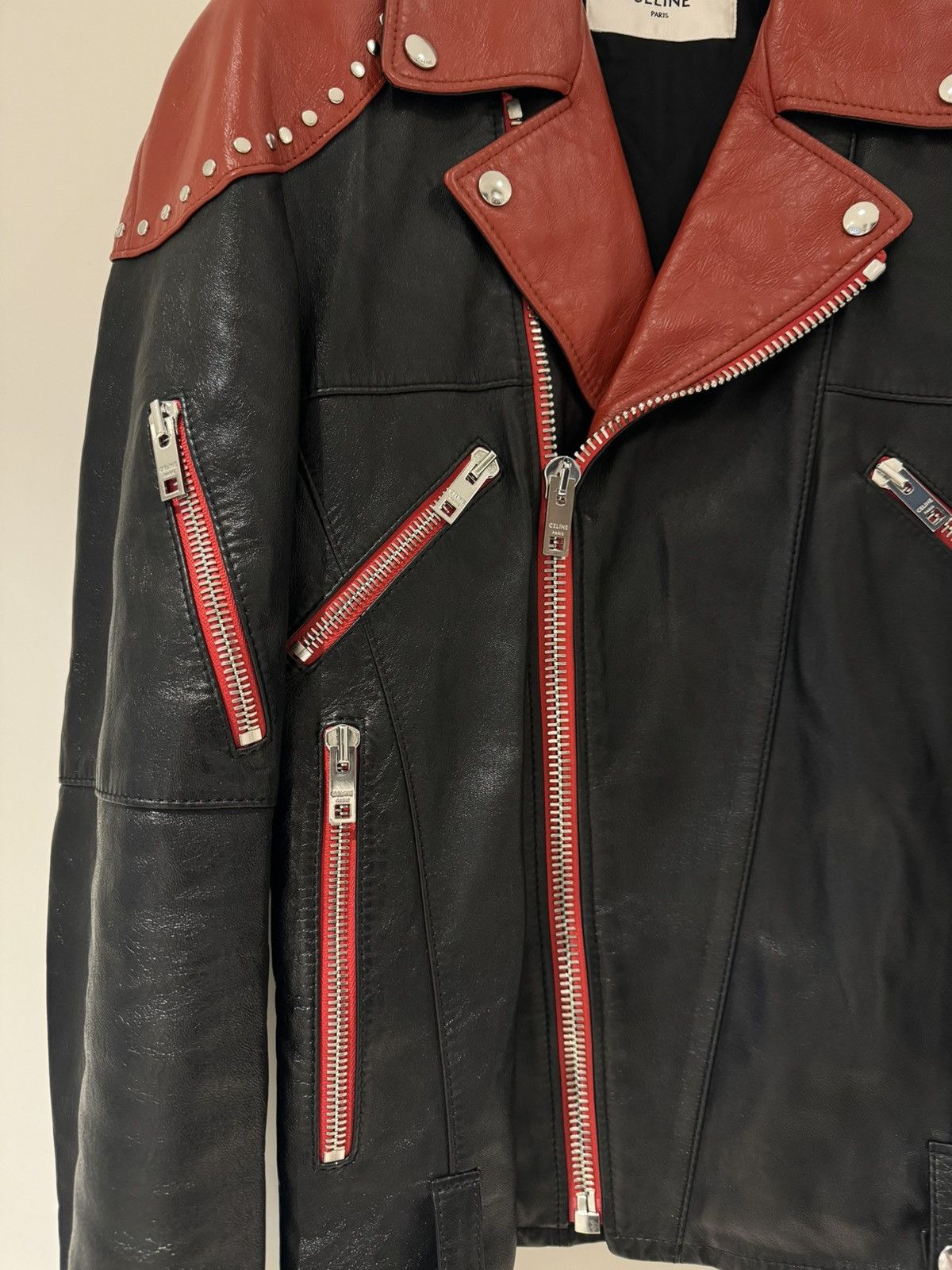 Celine × Hedi Slimane Celine FW23 Leather Jacket Size US S / EU 44-46 / 1 - 4 Thumbnail