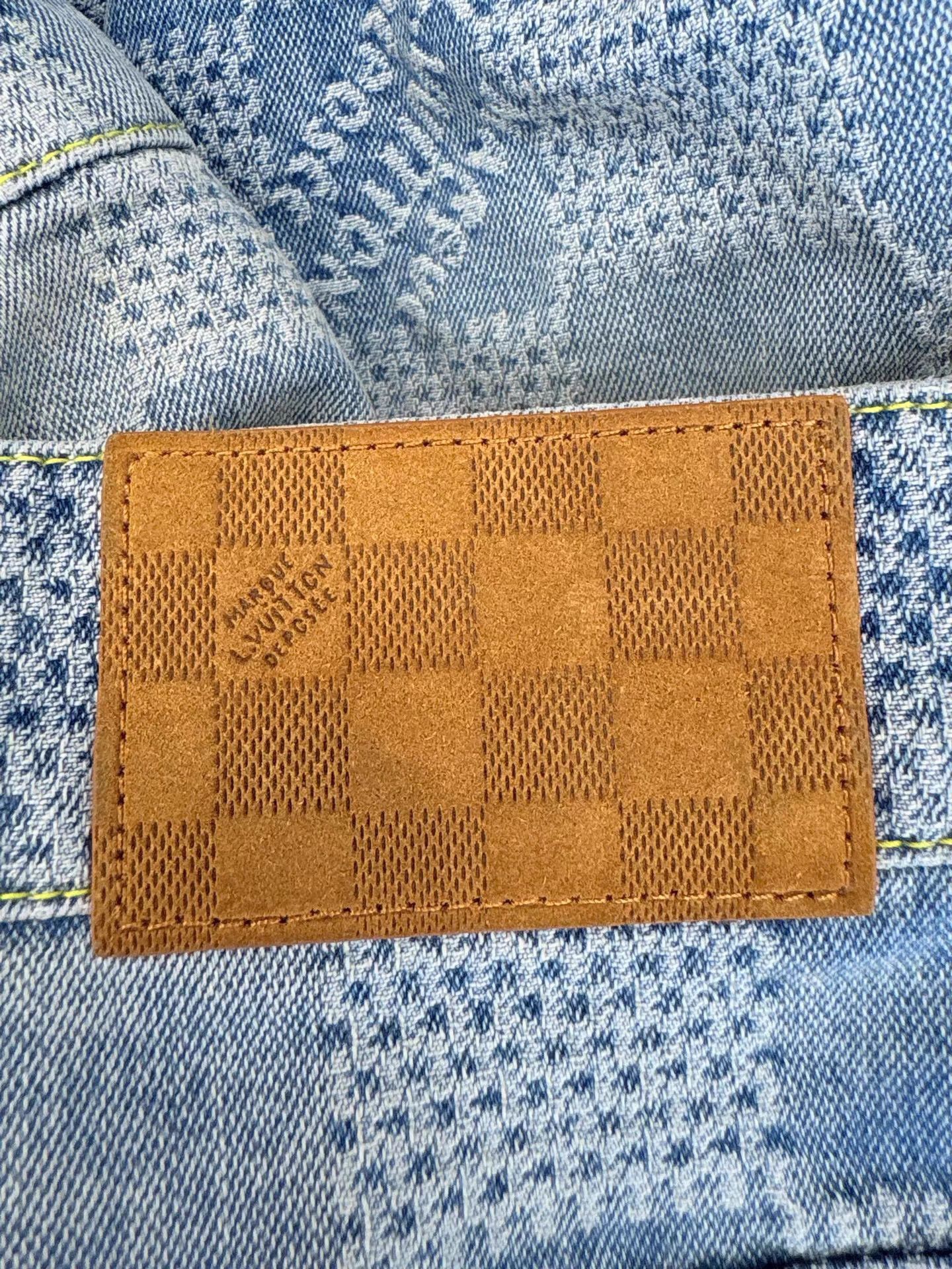 Louis Vuitton Louis Vuitton Leather Patch Checkerboard Logo Jeans K1 Size US 36 / EU 52 - 4 Thumbnail
