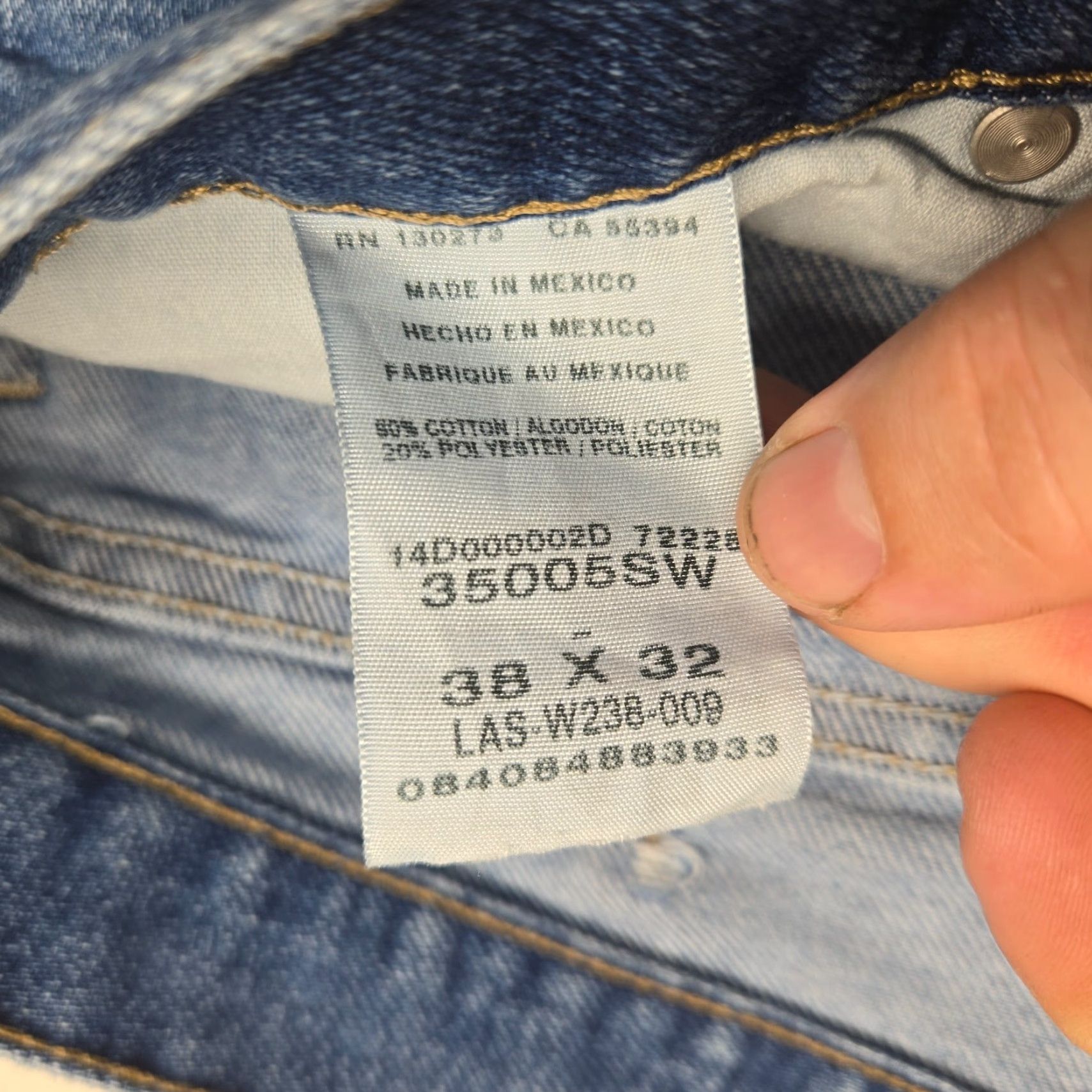 Vintage WRANGLER RUGGED Denim Blue Jeans Bootcut Pants 38 X 32 Adult Men's Cowboy Size US 38 / EU 54 - 3 Thumbnail