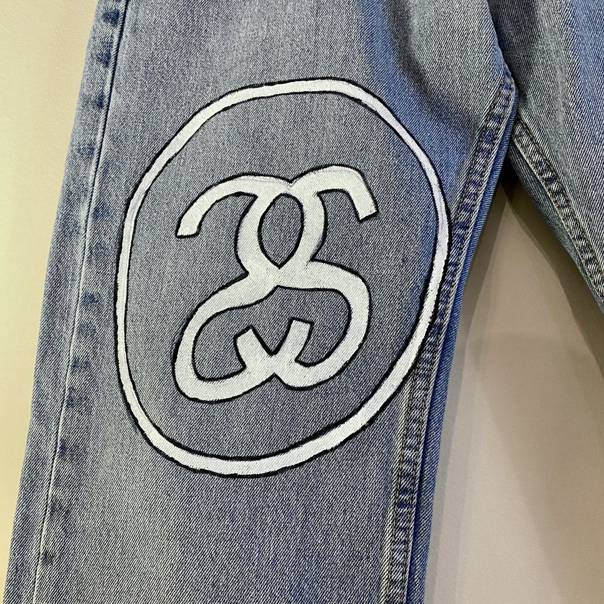 Levi's Custom Painted Levis Stussy Denim Jeans Size US 33 - 4 Thumbnail