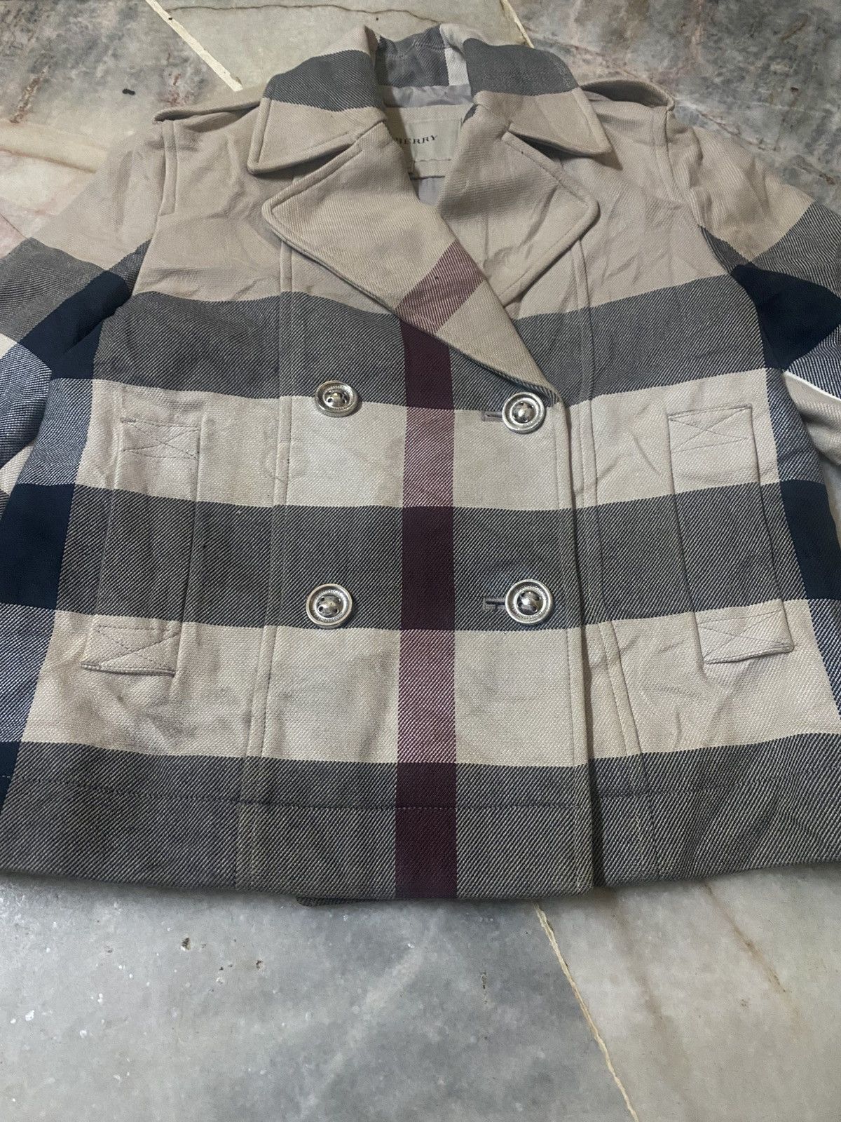 Burberry Burberry Kids Iconic Nova Check Plaid Double Breast Jacket Size US XXS / EU 40 - 2 Thumbnail