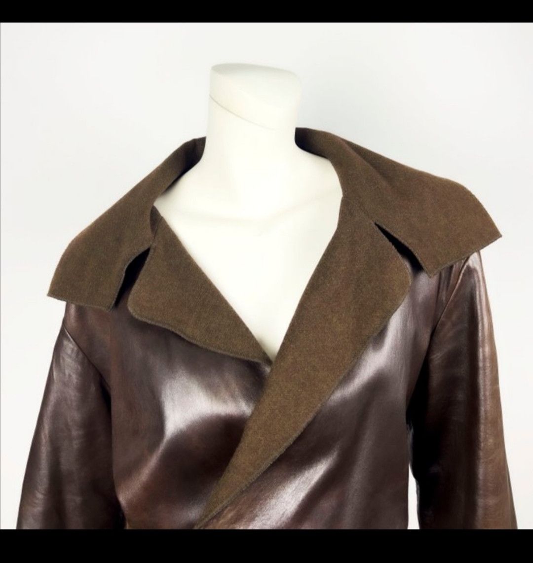 Chanel Veste cuir et cachemire Chanel Size L / US 10 / IT 46 - 3 Thumbnail