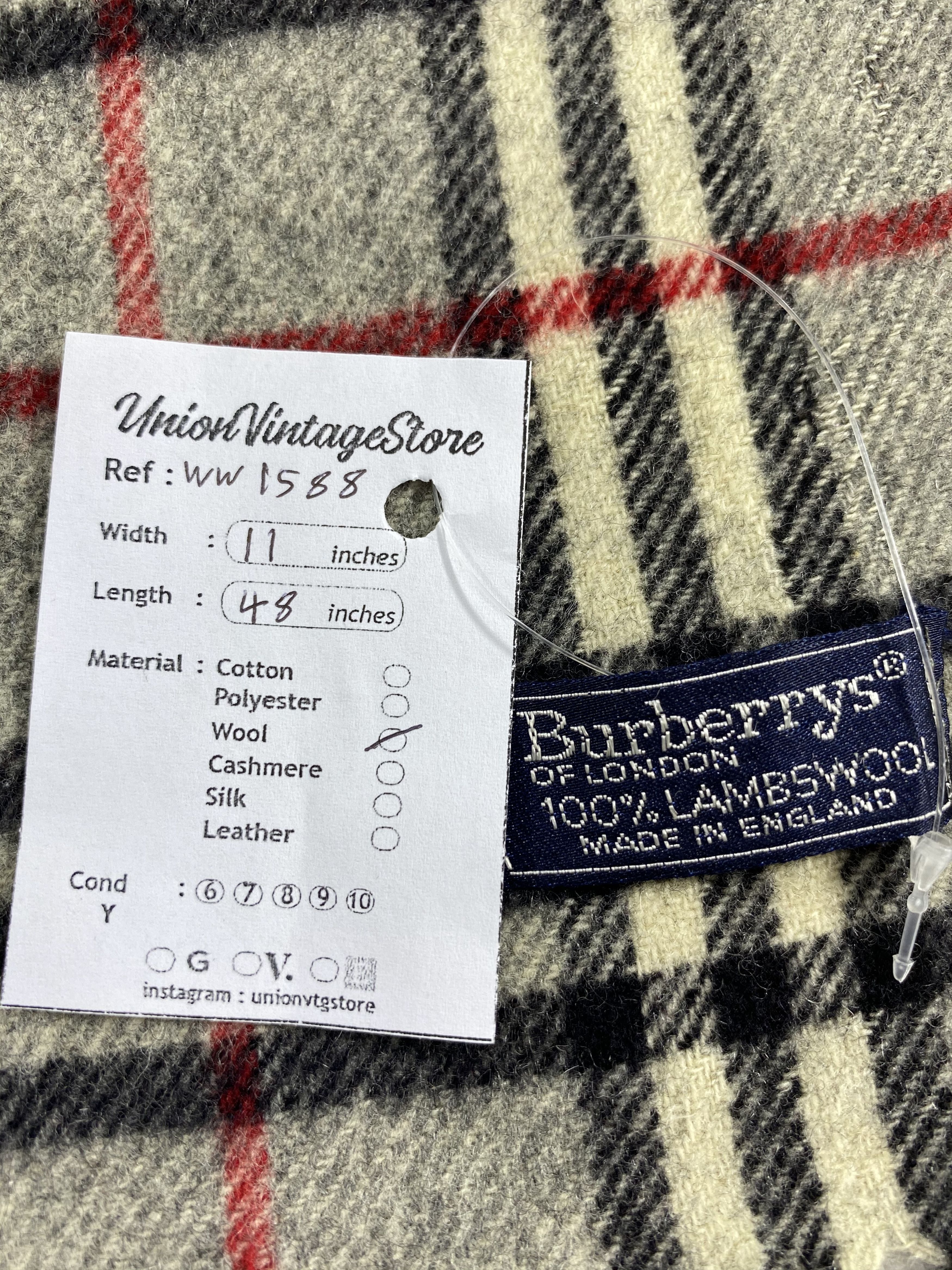 Burberry × Vintage Burberry Scarf / Muffler / Neckwear - WW1588 Size ONE SIZE - 6 Thumbnail