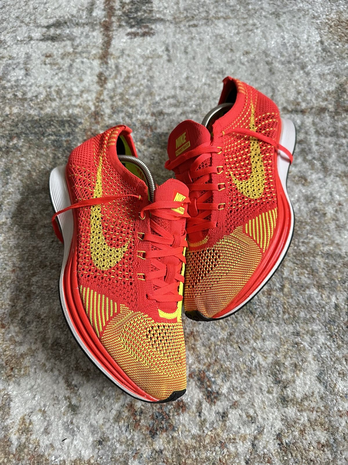 Japanese Brand × Nike 🔥 Nike Flyknit Racer Bright Crimson Volt Size US 10 / EU 43 - 1 Thumbnail