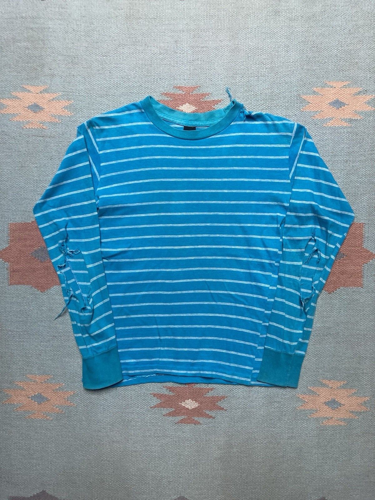 Sears × Vintage 1960s long sleeve t shirt striped sears distress men’s small Size US S / EU 44-46 / 1 - 1 Thumbnail