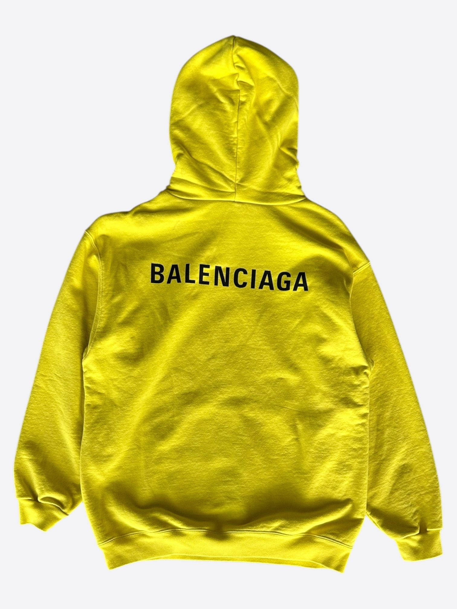 Balenciaga Balenciaga Yellow & Black Logo Hoodie Size US XS / EU 42 / 0 - 2 Thumbnail