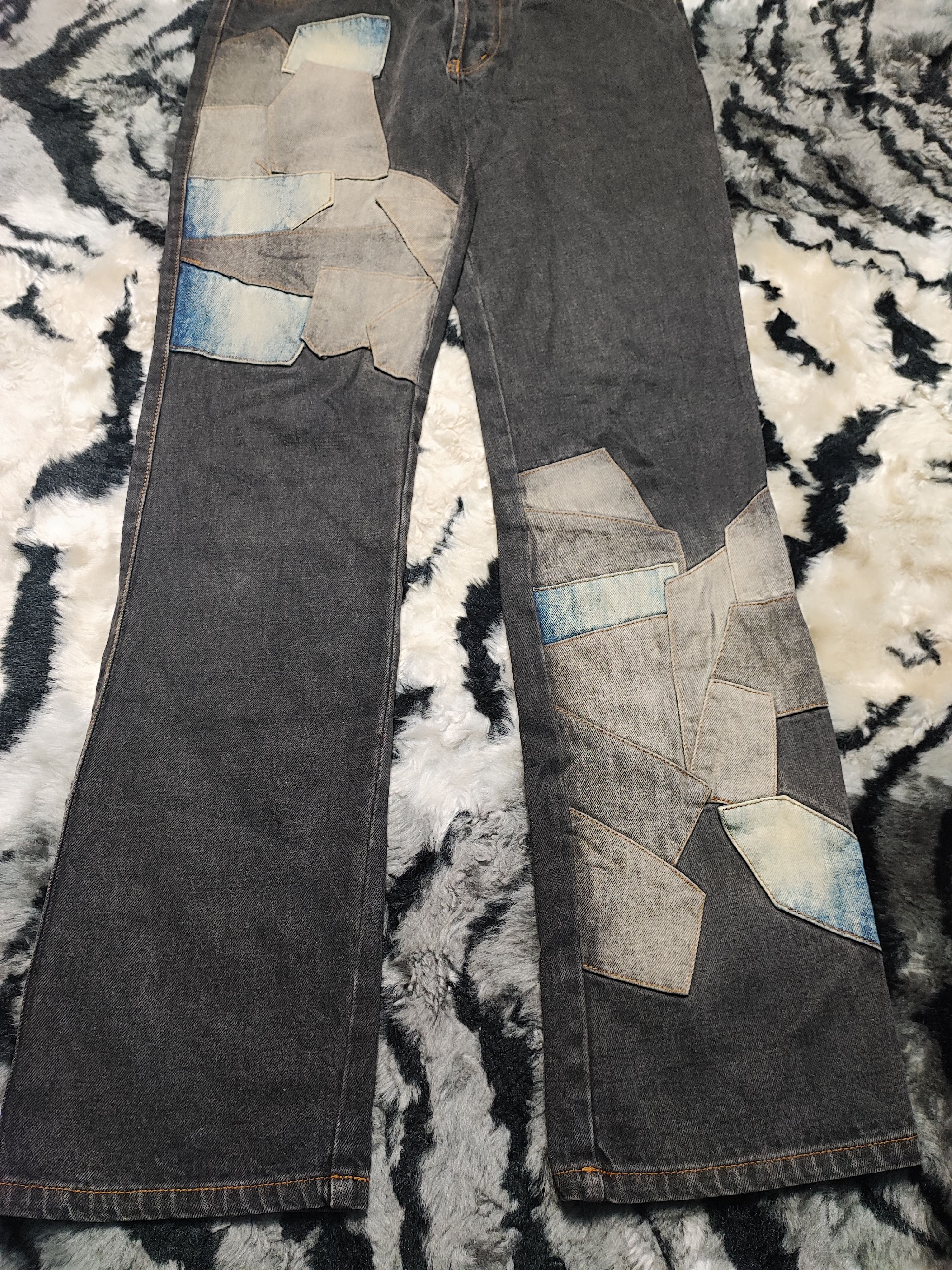 Japanese Brand Morgan Homme Patch Work Denim Size US 32 / EU 48 - 3 Thumbnail