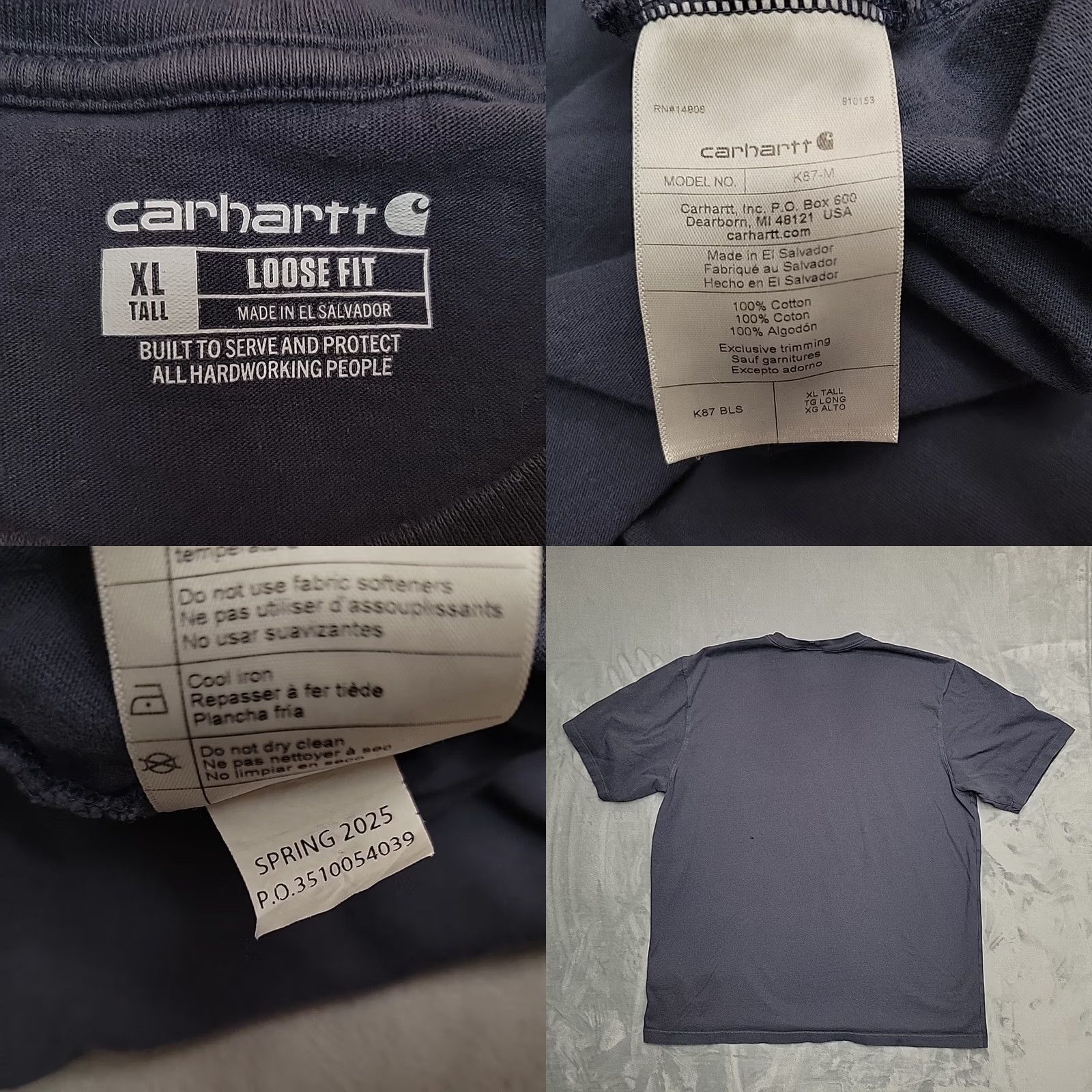 Carhartt VINTAGE Carhartt Shirt Men XLT Gray Loose Fit Crewneck Short Sleeve Pocket Work Tee Size US XL / EU 56 / 4 - 8 Thumbnail
