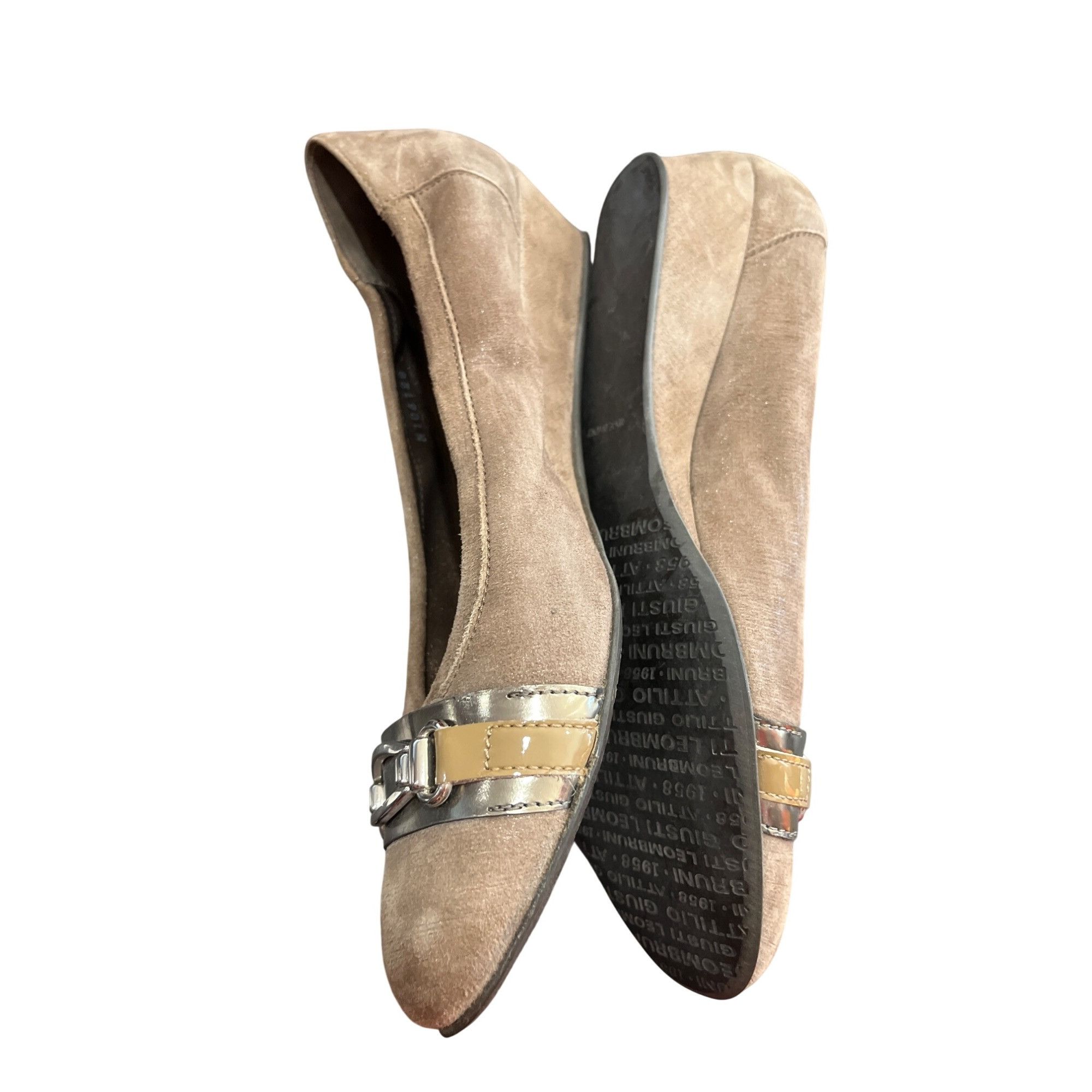 AGL AGL Womens Brown Suede Ballet Flats Size 39.5 SKU 8938 Size US 9.5 / IT 39.5 - 2 Thumbnail
