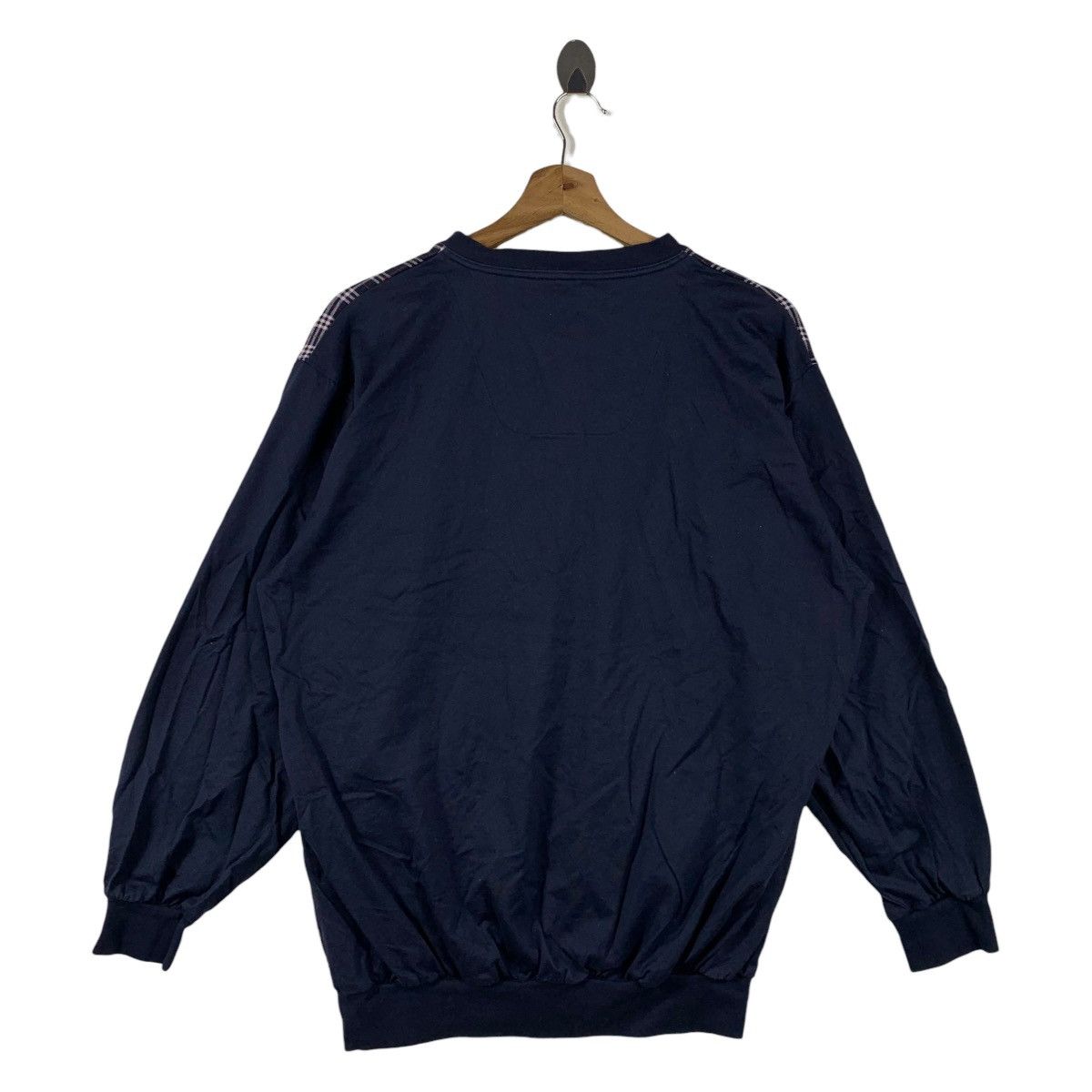 Burberry Vintage Burberrys of London Plaid Henley Sweatshirt Size US L / EU 52-54 / 3 - 4 Thumbnail
