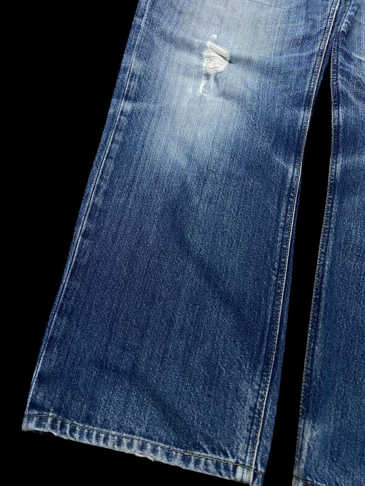 Lee 🌈80s Lee Riders Baggy Distress Zipper Jean Size US 35 - 3 Thumbnail