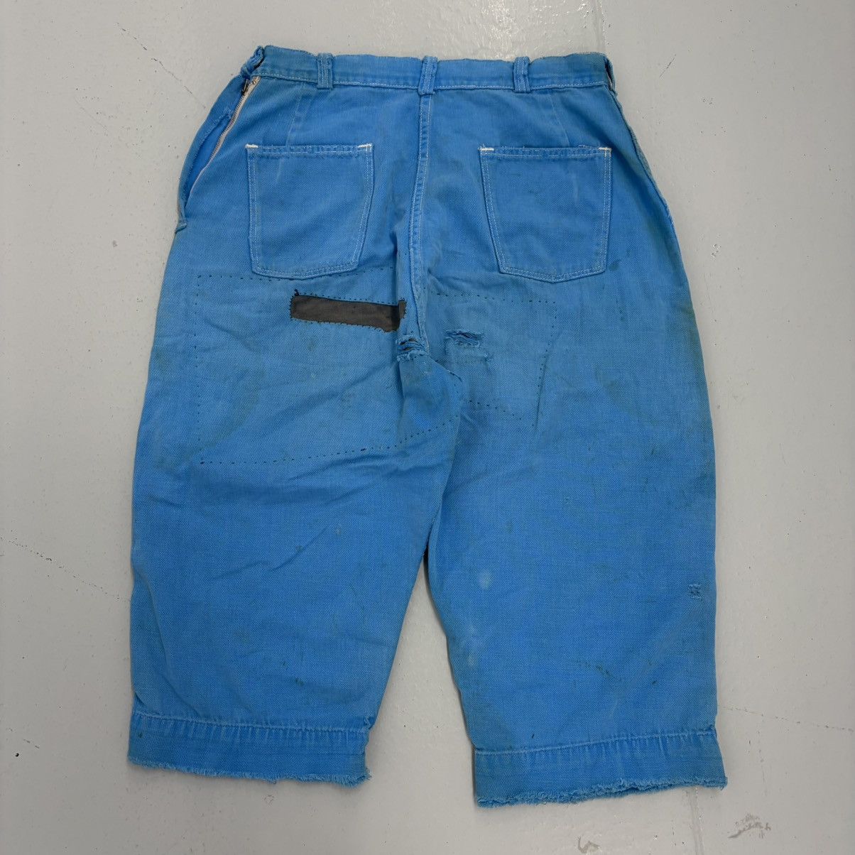 Other Vintage 60s Blue Canvas Cotton Workwear Side Zips 28x16 Size 28" / US 6 / IT 42 - 2 Thumbnail