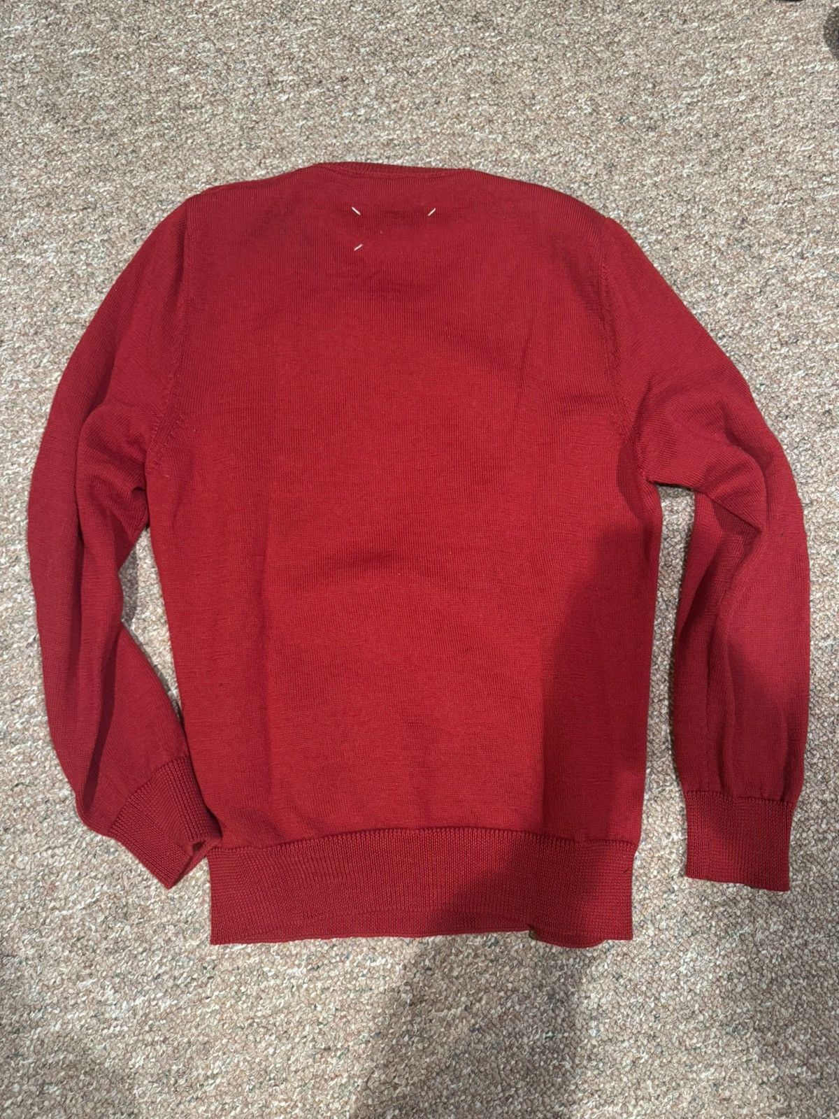 Maison Margiela Mason Margiela Red Wool Sweater Size US M / EU 48-50 / 2 - 2 Thumbnail