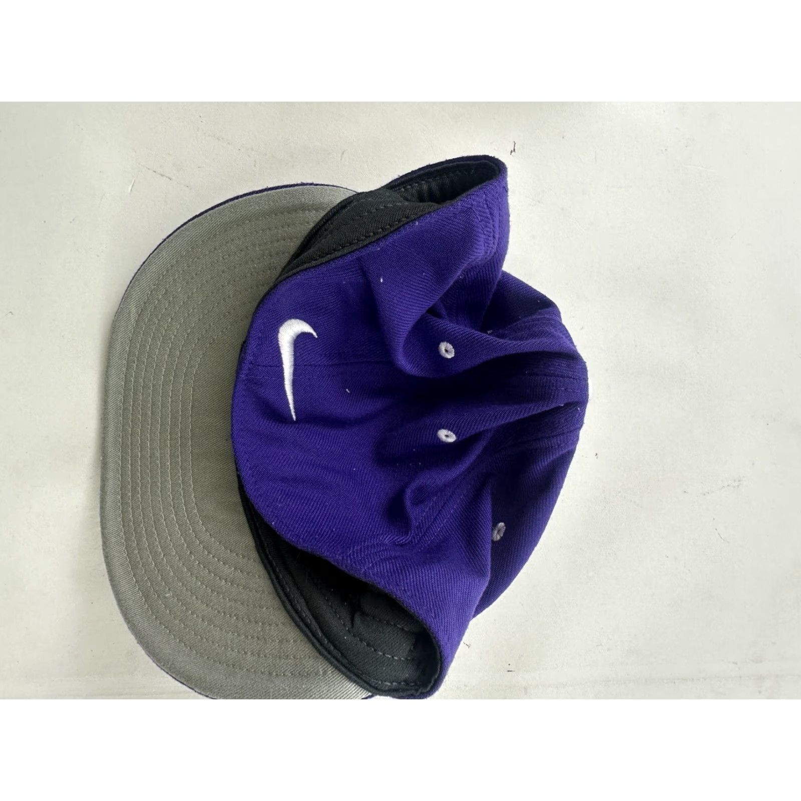 Nike Nike Hat Mens L/XL Fitted Cap Blue Hermiston High School Oregon Logo Baseball Cap Size ONE SIZE - 7 Thumbnail