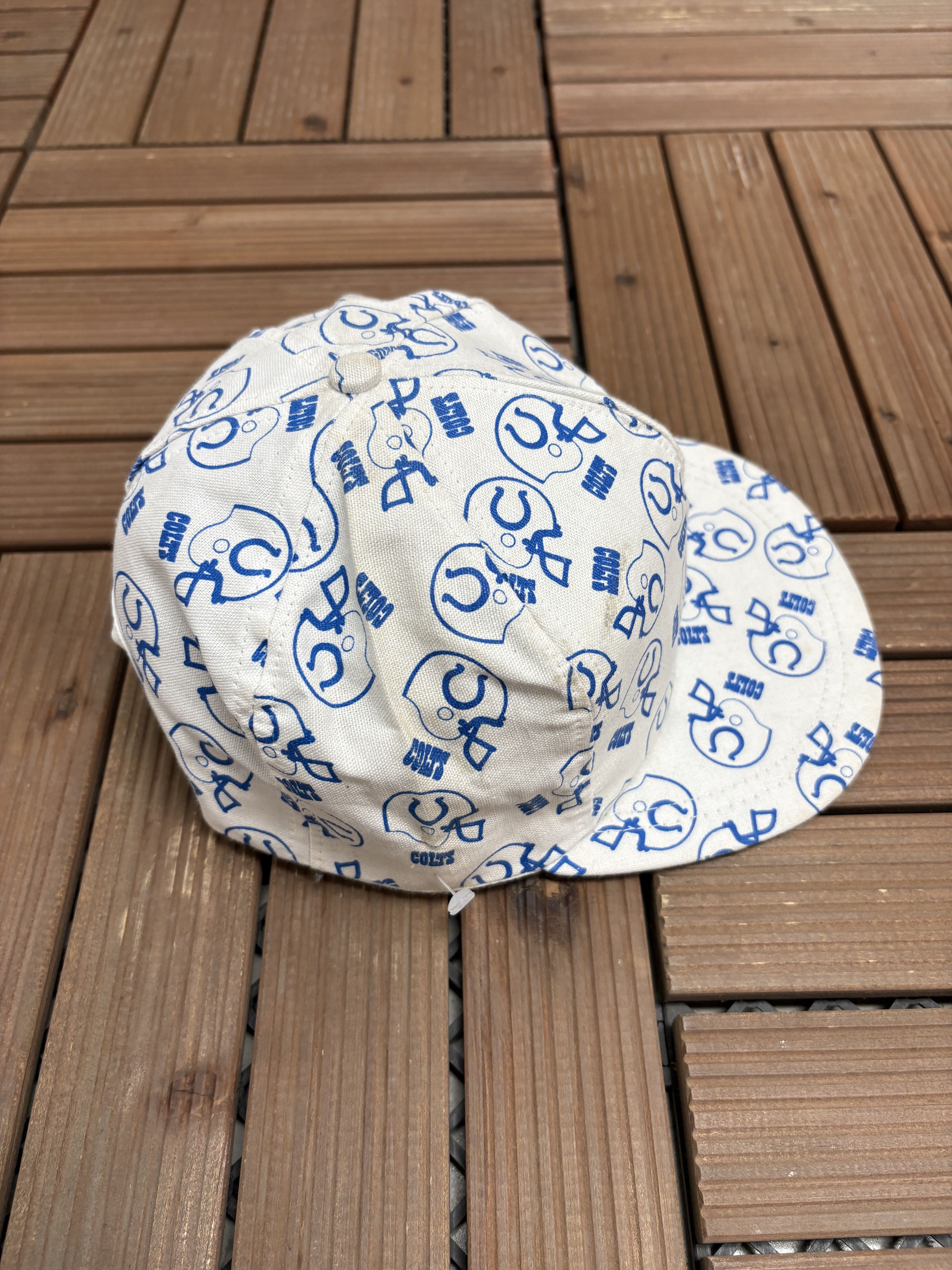 Vintage Indianapolis Colts Helmet AOP Vintage White Snap BackHat Size ONE SIZE - 4 Thumbnail