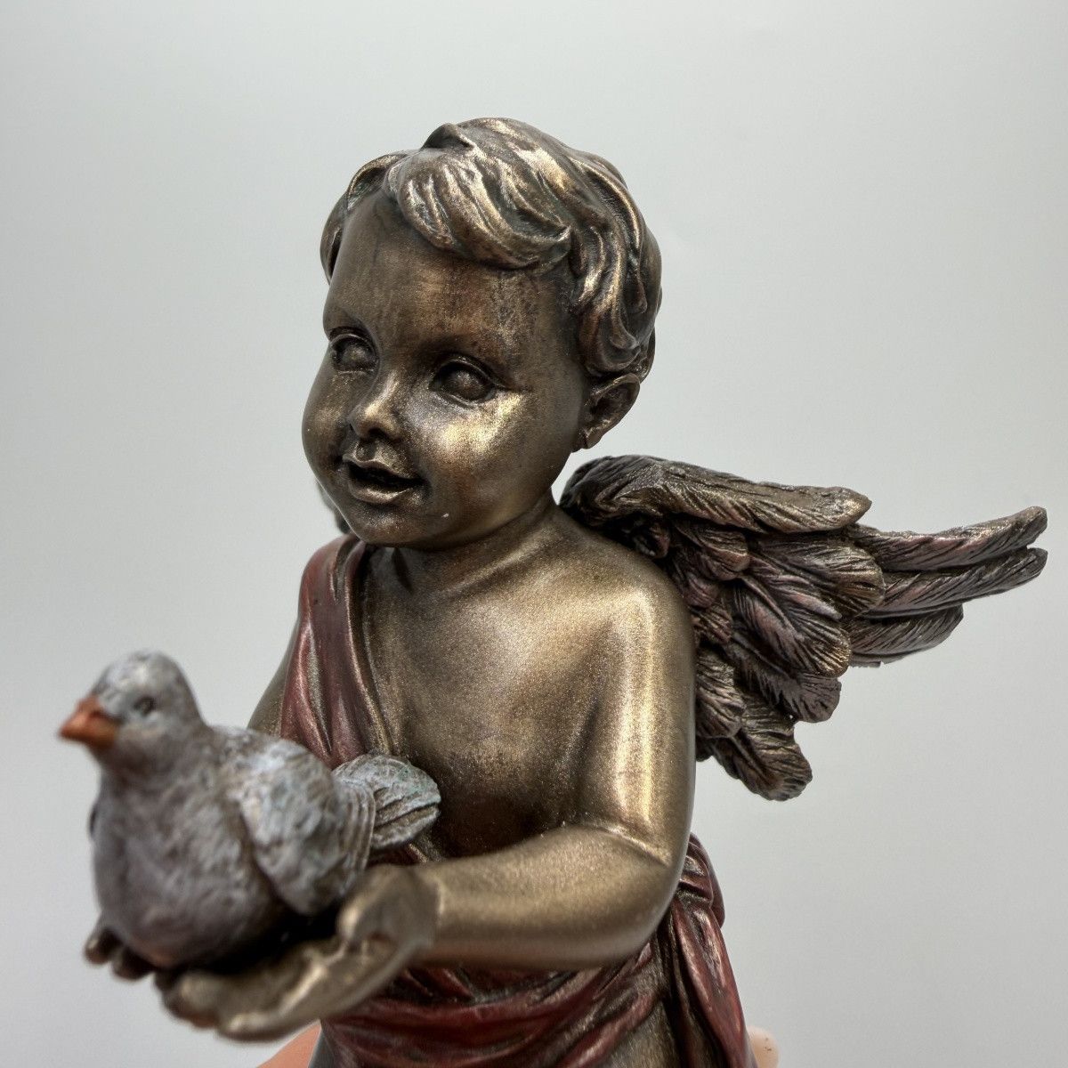 Other Cupid Angel with Dove Statue Bronze Finish Figurine Size ONE SIZE - 8 Thumbnail