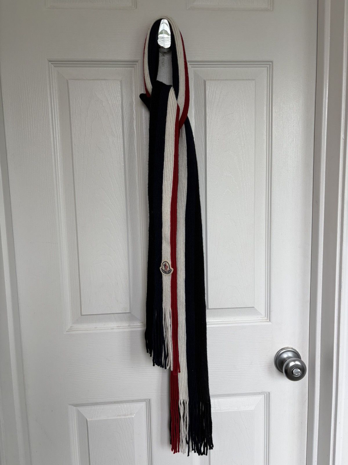 Moncler Moncler Tricolor strip Scarf Size ONE SIZE - 7 Thumbnail