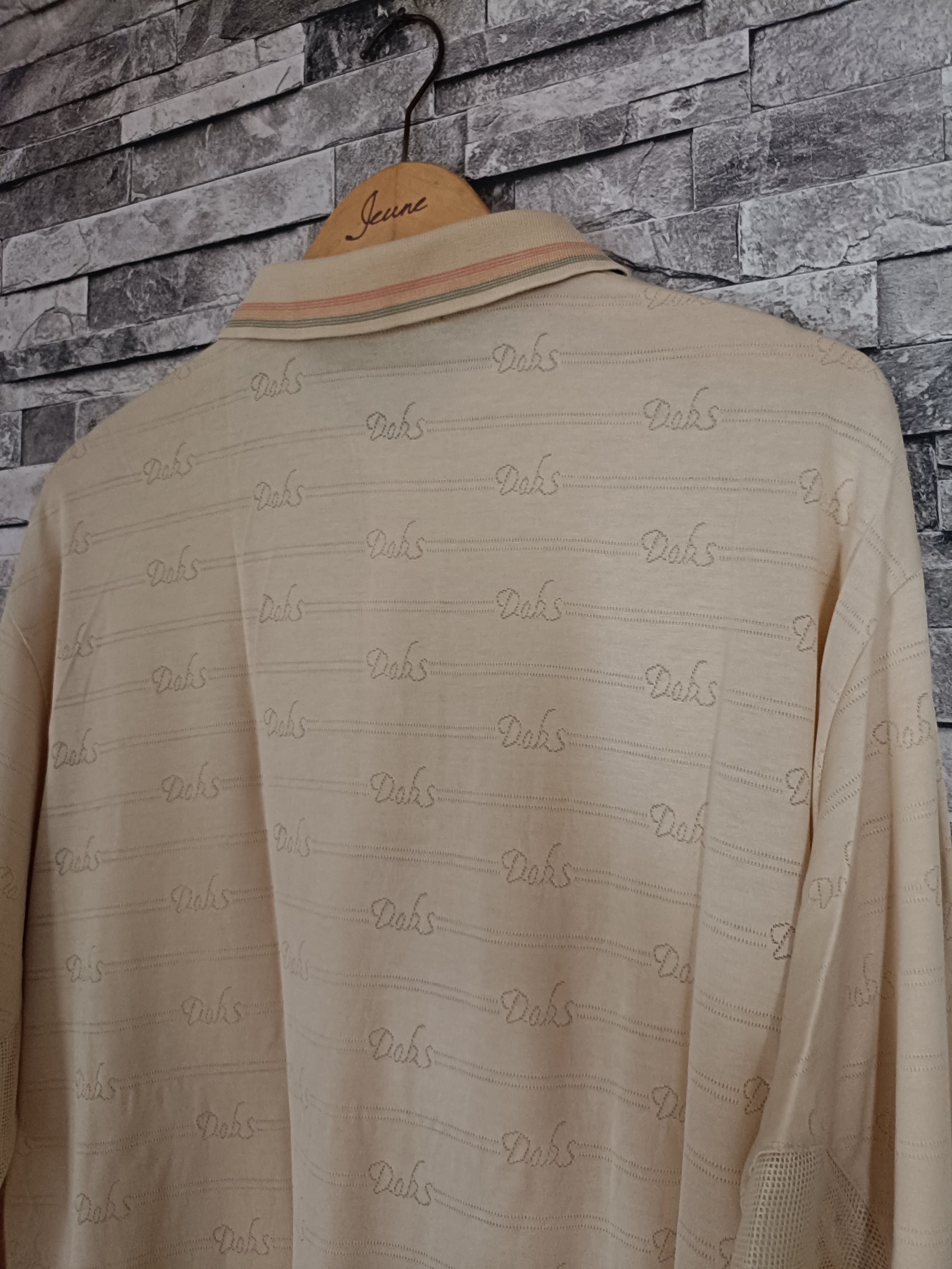 DAKS Tonal all over daks monogram polo shirt Size US XL / EU 56 / 4 - 6 Thumbnail