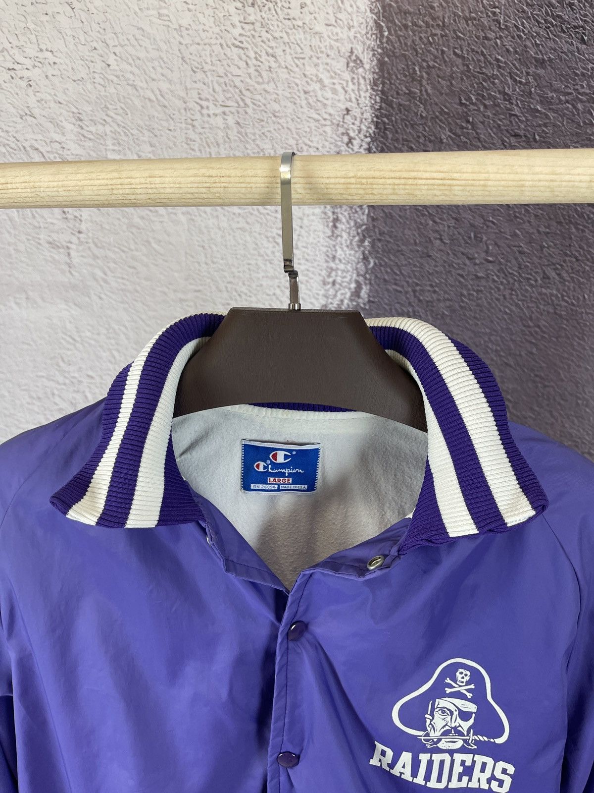 Champion Champion x Raiders Pirates made in USA purple bomber jacket Size US L / EU 52-54 / 3 - 8 Thumbnail