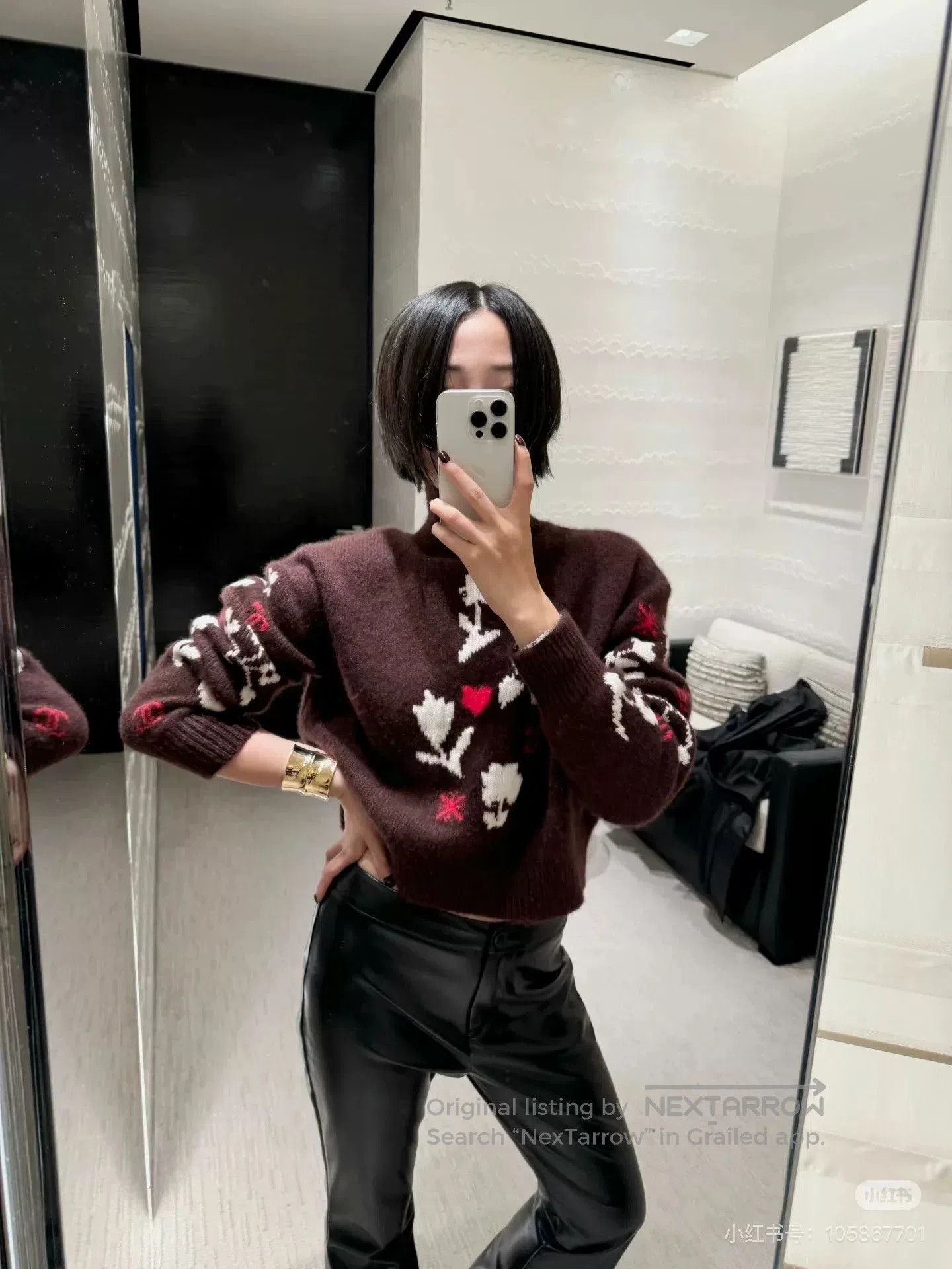 Chanel chanel coco neige floral knit sweater. Size US M / EU 48-50 / 2 - 8 Thumbnail