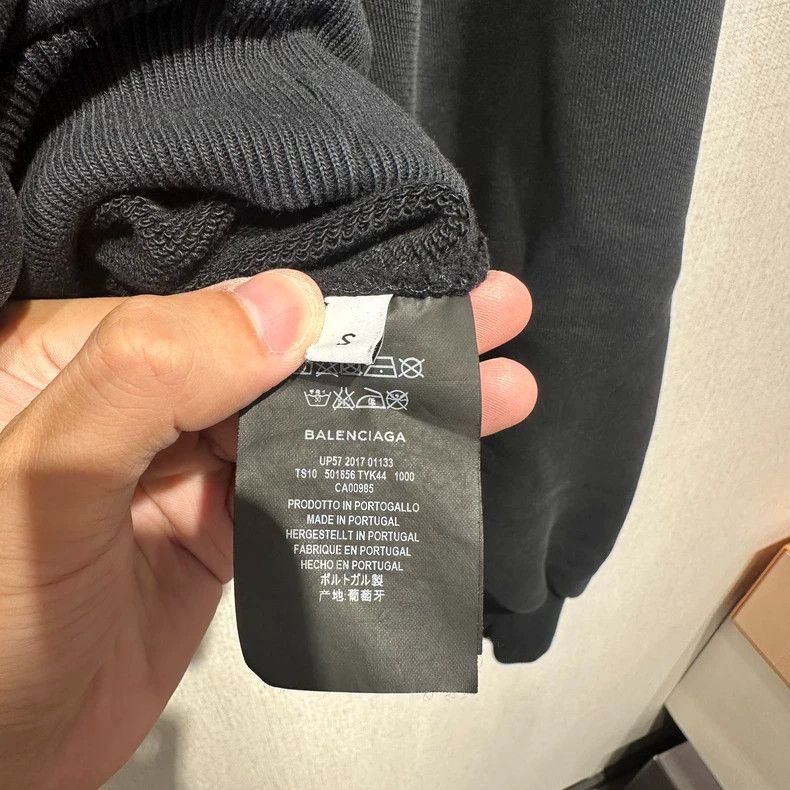 Balenciaga Balenciaga Wheat Logo Black Hoodie Size US S / EU 44-46 / 1 - 4 Thumbnail
