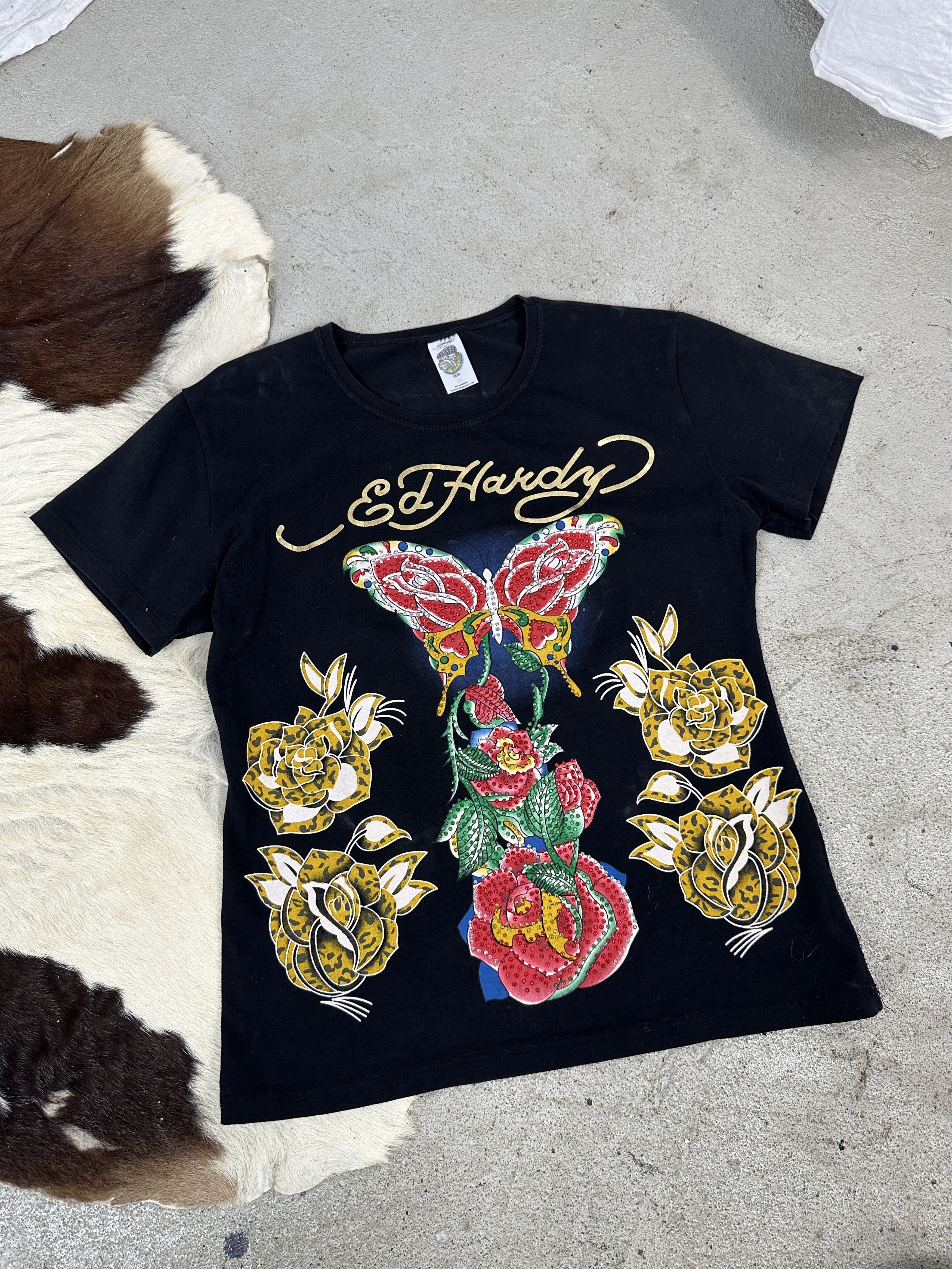 Ed Hardy × Vintage Vintage Y2K Casual Oversize Printed Ed Hardy T-shirt Size XL / US 12-14 / IT 48-50 - 3 Thumbnail