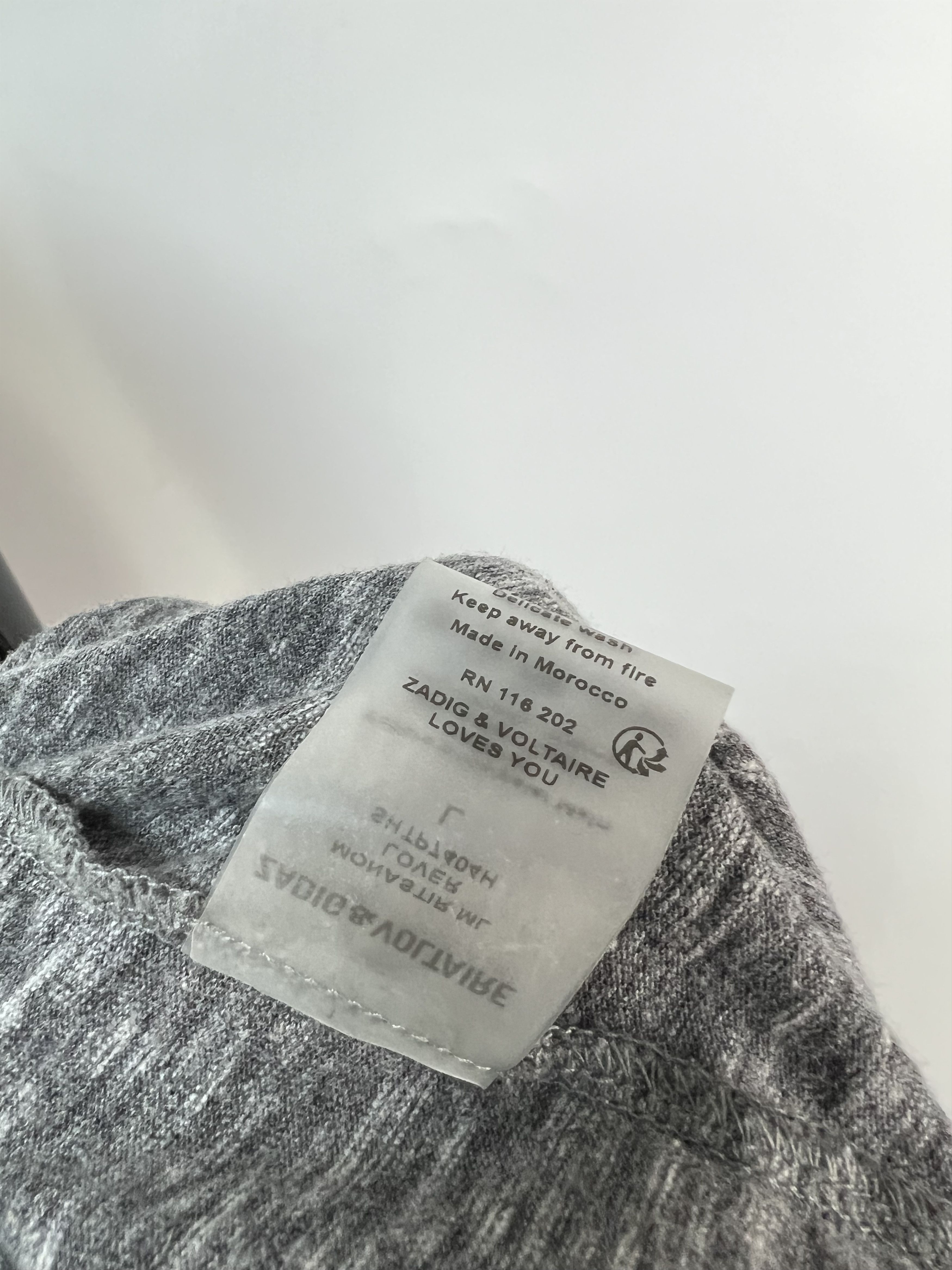 Zadig & Voltaire Zadig Voltaire Men s Gray Sweater Size L Big Logo Size US L / EU 52-54 / 3 - 16 Thumbnail