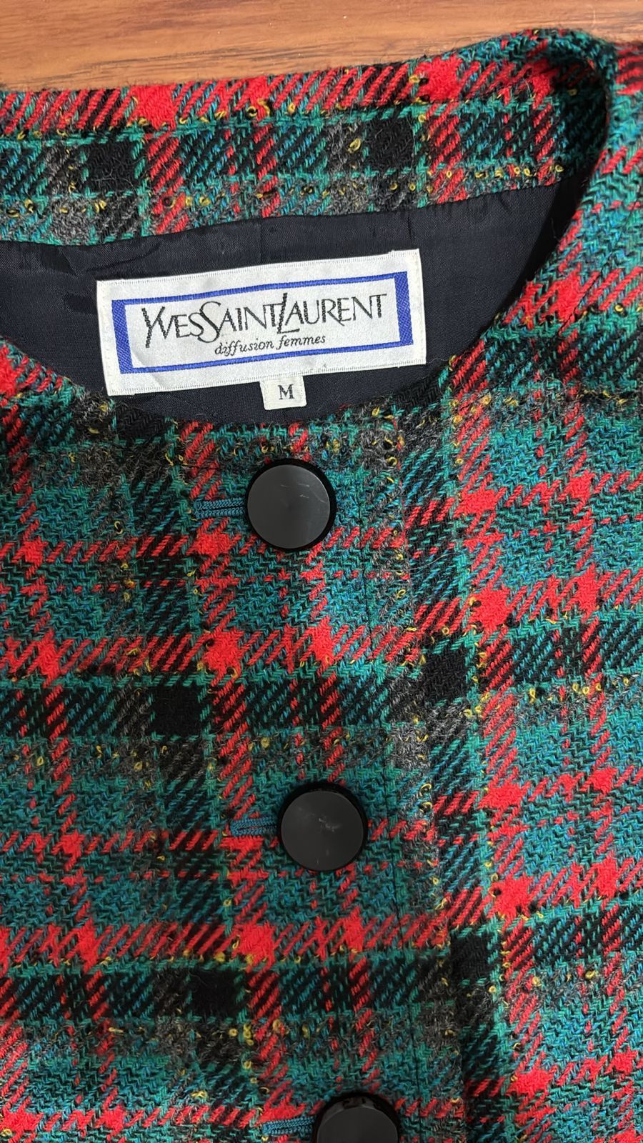 Yves Saint Laurent Yves Saint Laurent / 90's round neck pattern Size M / US 6-8 / IT 42-44 - 2 Thumbnail