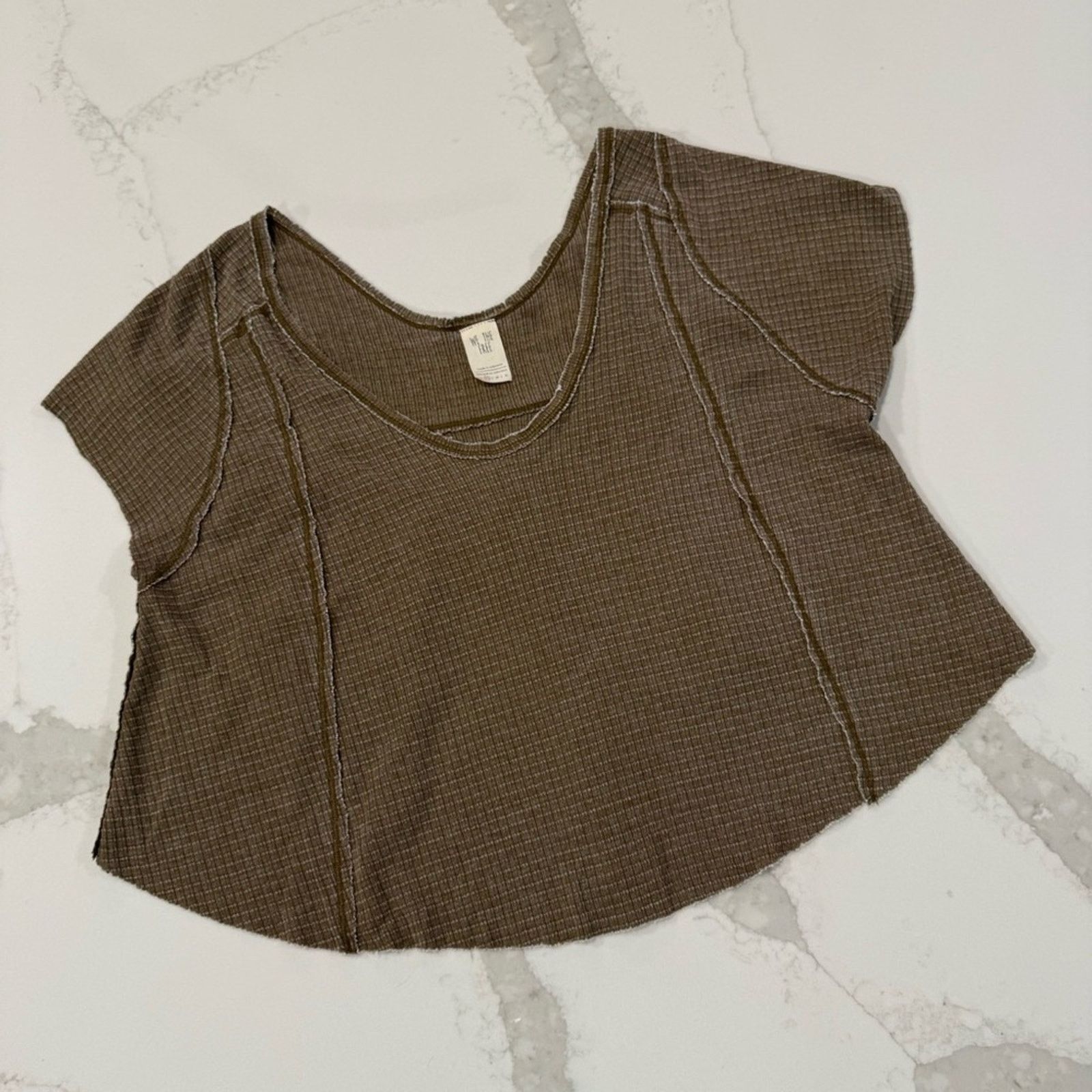 Free People Free People We The Free The One Tee Waffle Knit Women’s XS Size XS / US 0-2 / IT 36-38 - 1 Thumbnail