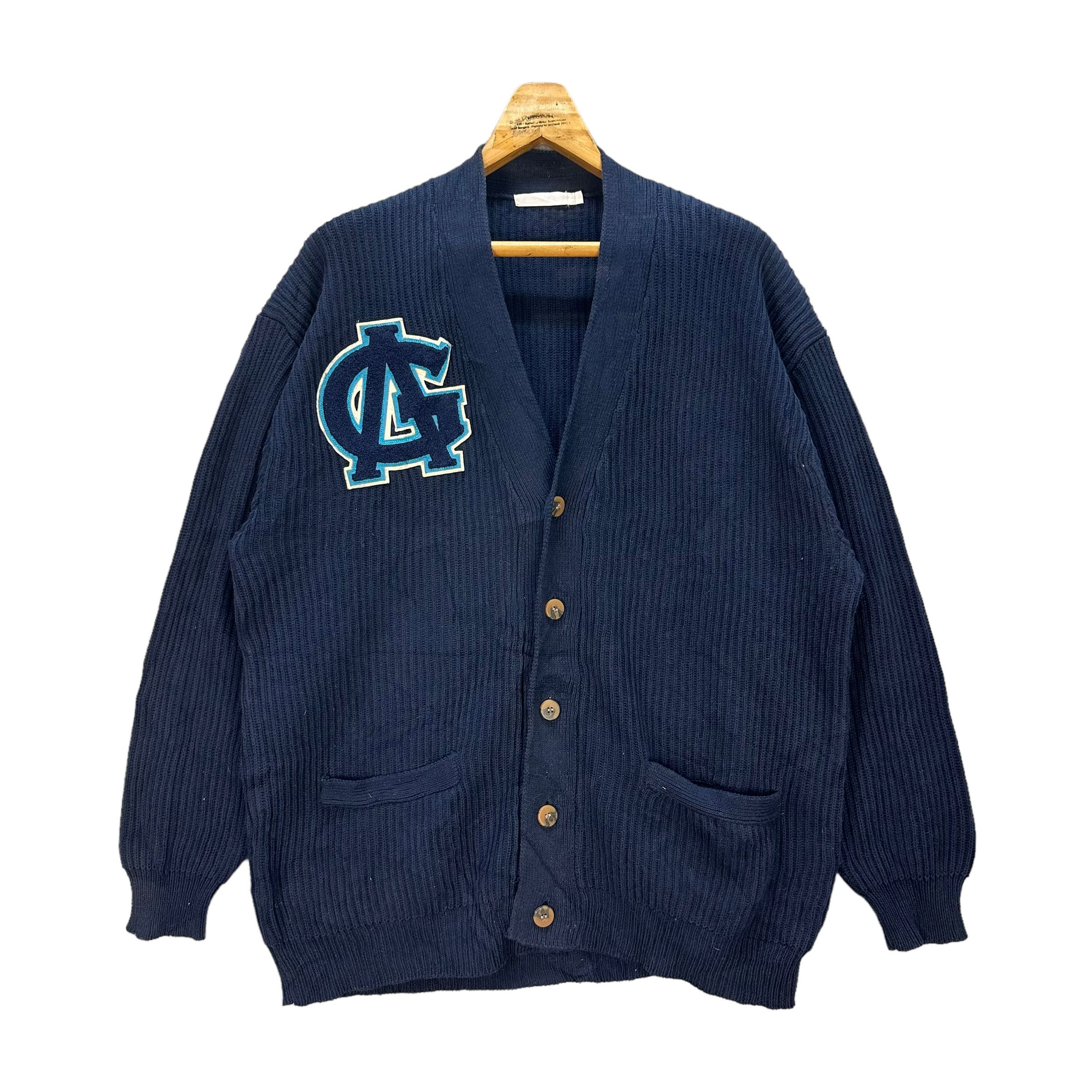 Japanese Brand P.P.C AG LOGO KNITTED CARDIGAN #8616-017 Size US L / EU 52-54 / 3 - 1 Thumbnail