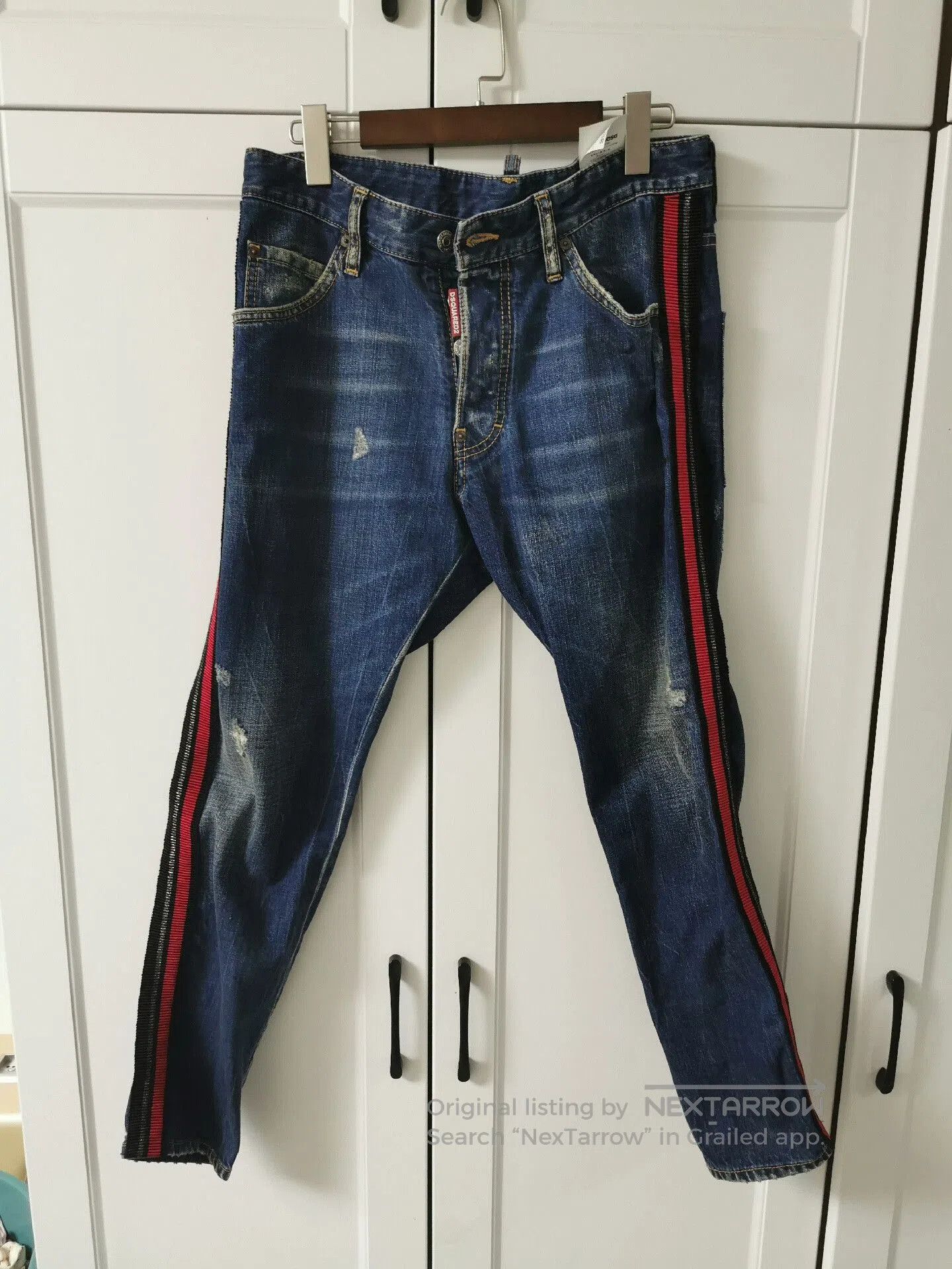 Dsquared2 DSquared2 Denim Pants with Side Stripes. Size US 30 / EU 46 - 1 Thumbnail