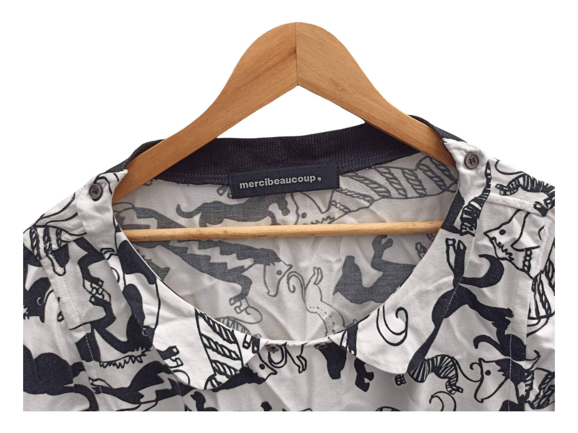 Issey Miyake Mercibeaucoup By Issey Miyake Full Printed Runway Blouses Size M / US 6-8 / IT 42-44 - 16 Thumbnail